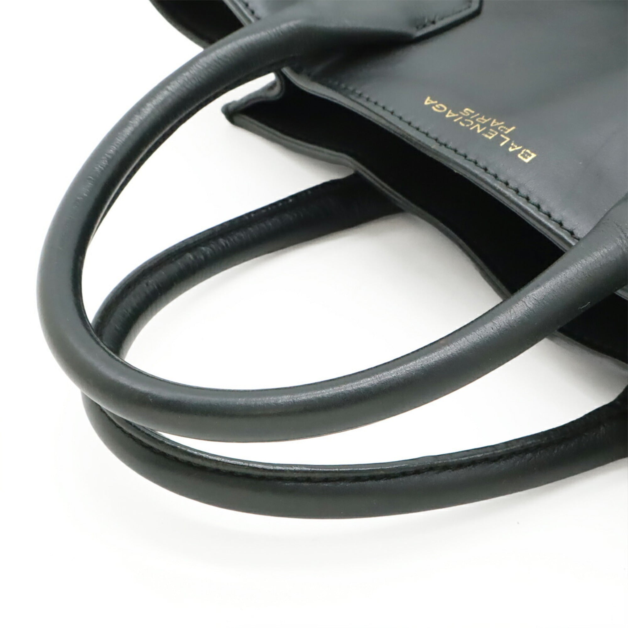 Balenciaga Dark Green Leather Handbag Shoulder