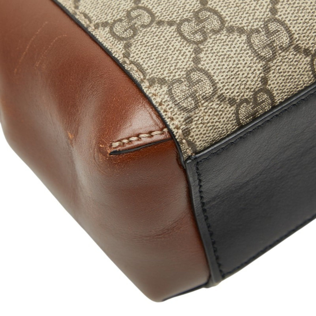 Gucci Beige Multi-Color Gg Supreme Pvc Leather Backpack (Pre-Owned)