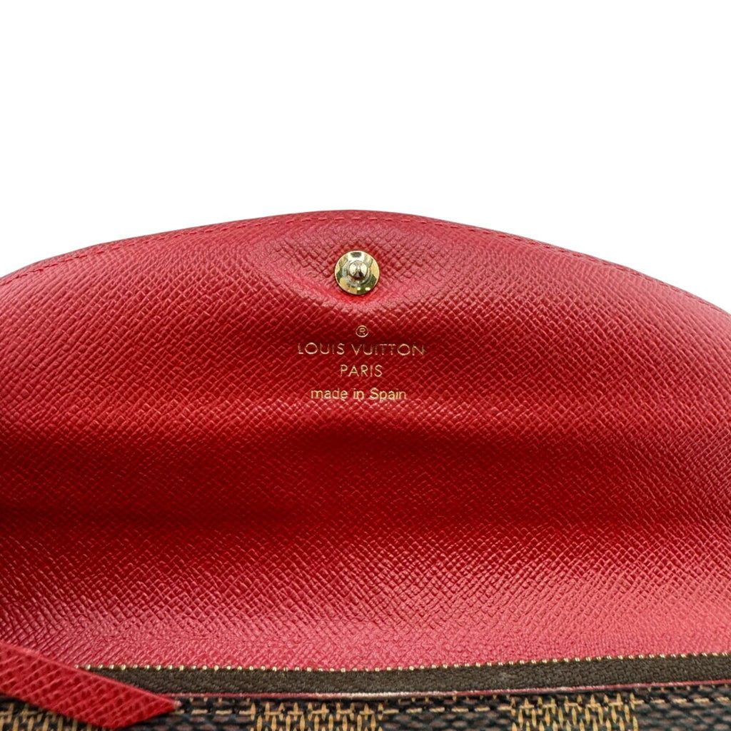 Louis Vuitton Brown Red Color Leather Coin Purse/Coin Case
