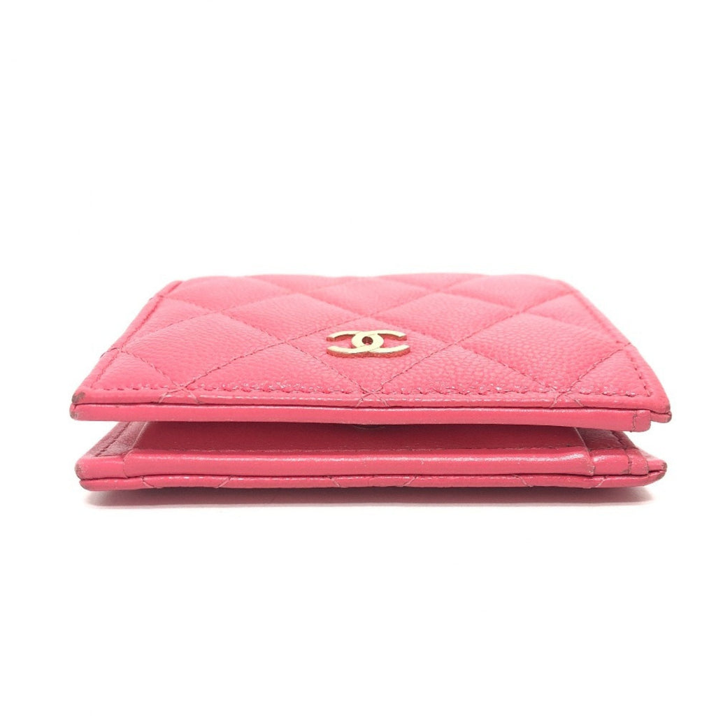 Chanel Pink Grained Calfskin Wallet (Bi-Fold)