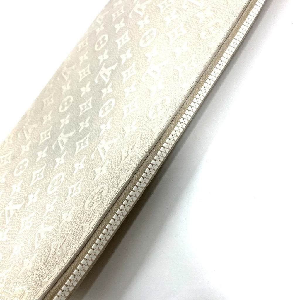 Louis Vuitton White Leather Clutch Bag Pochette Pouch