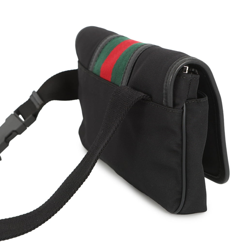 Gucci Black Canvas Pouch Sling Bag (Pre-Owned)