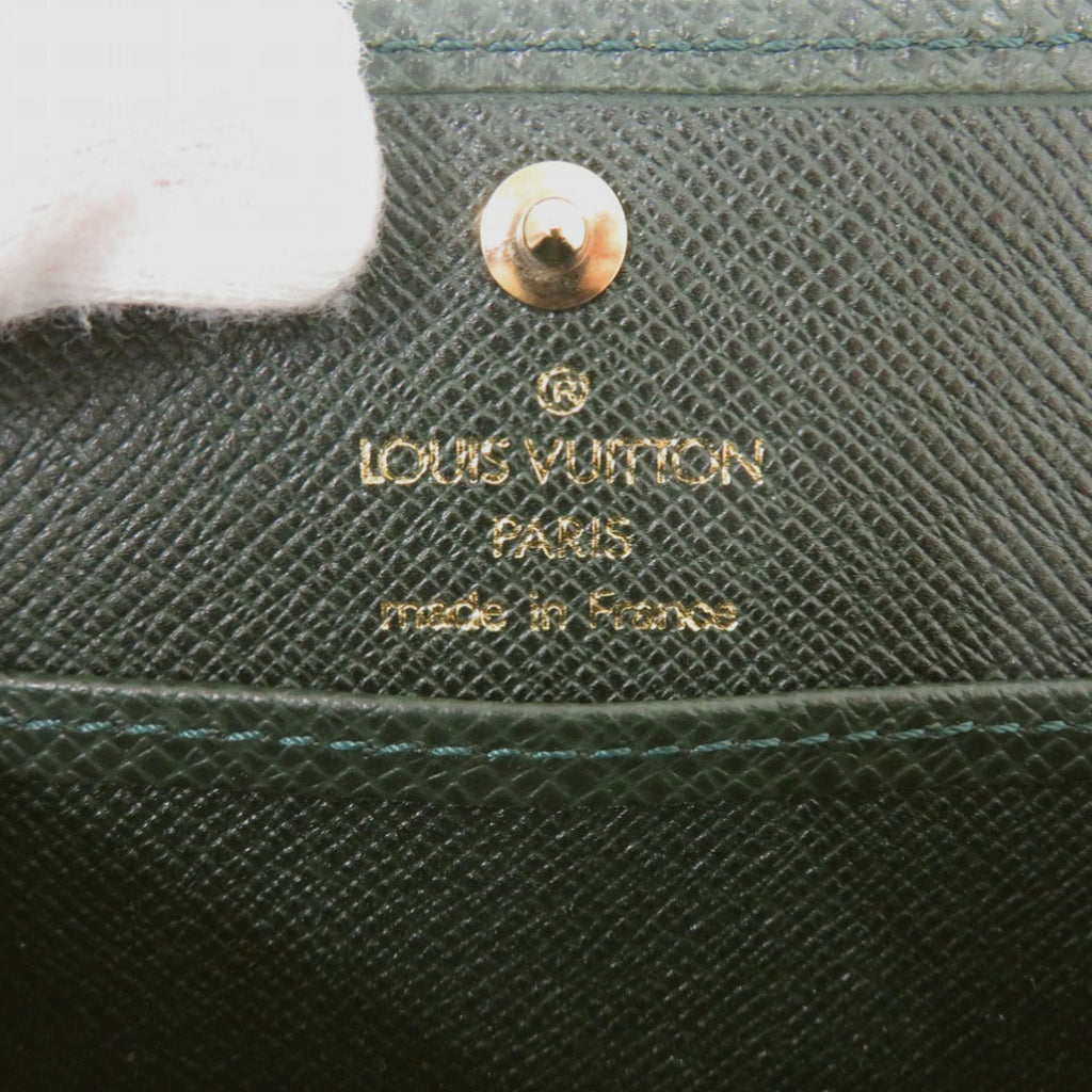 Louis Vuitton Green Taiga Leather Leather Coin Purse/Coin Case