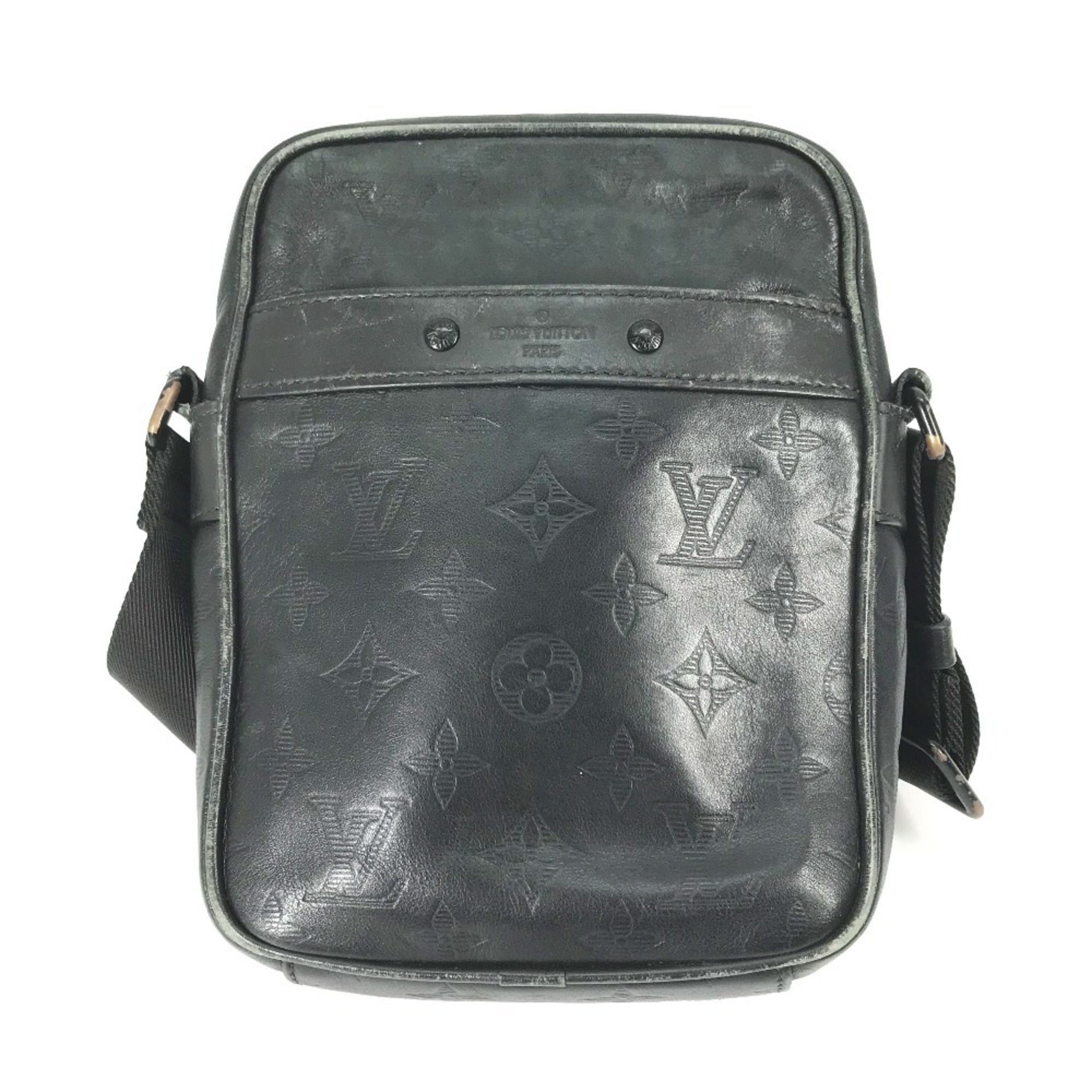 Louis Vuitton Monogram Shadow Black Galle Monogram Shadow Pochette Shoulder Bag
