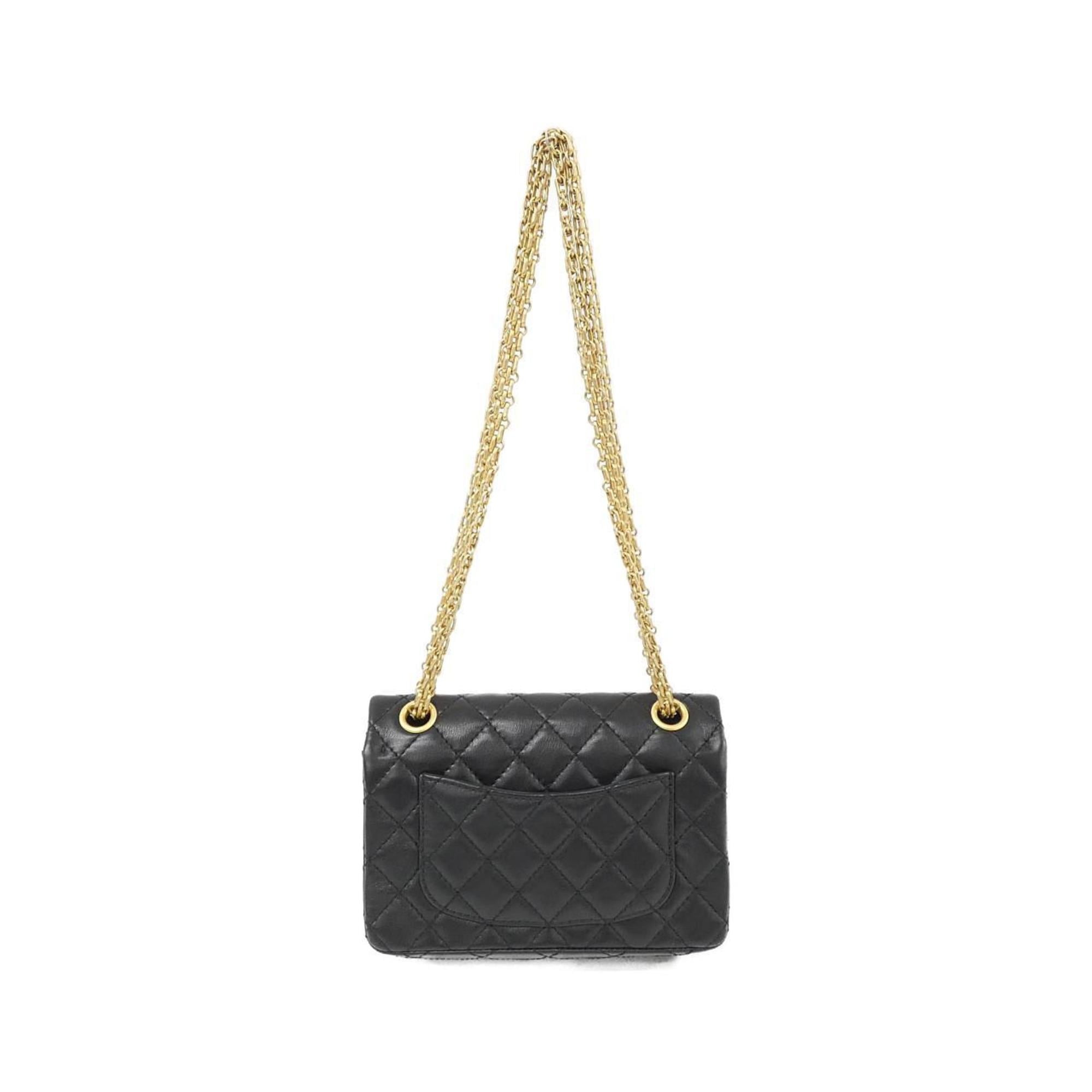 Chanel Black Leather Shoulder Bag