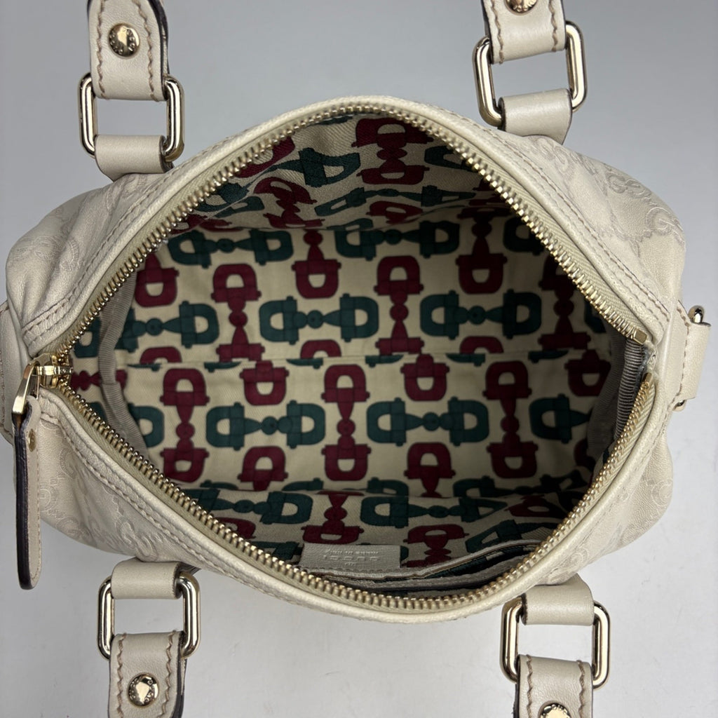 Gucci Ivory Leather Handbag (Pre-Owned)