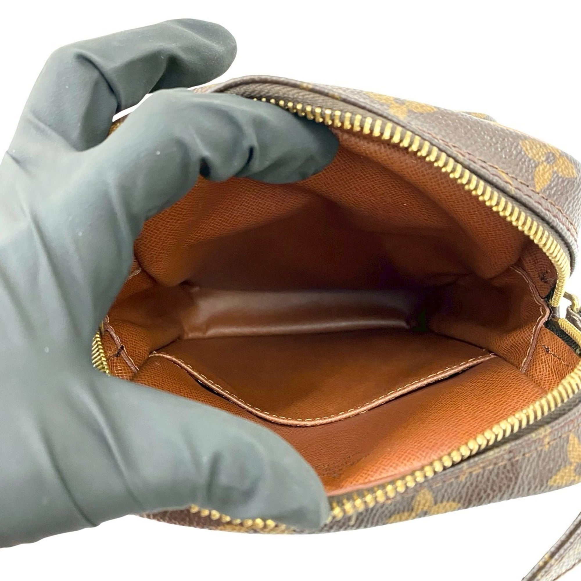 Louis Vuitton Brown Leather Pvc Pochette Shoulder Bag