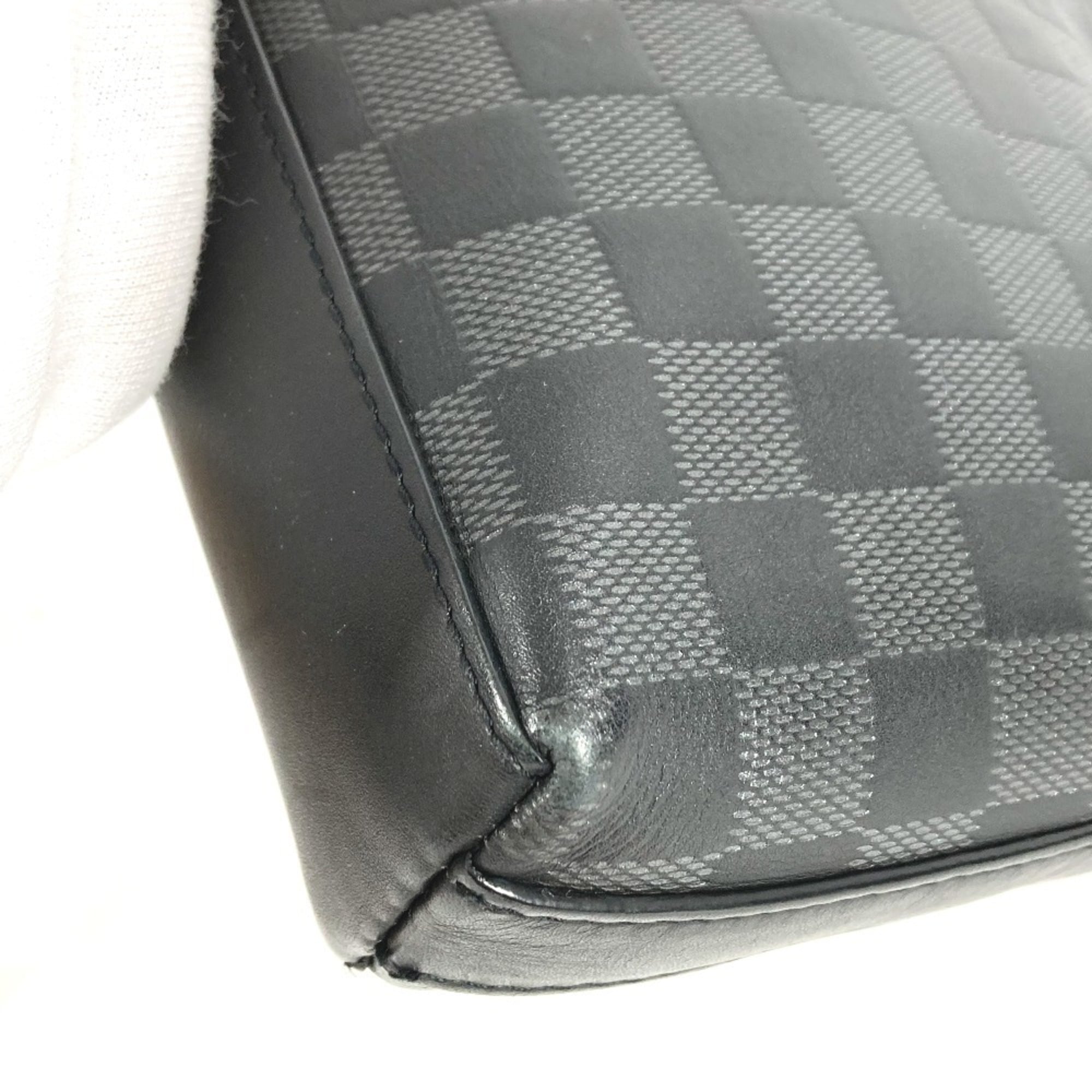 Louis Vuitton Black Damier Infini Leather Pochette Shoulder Bag