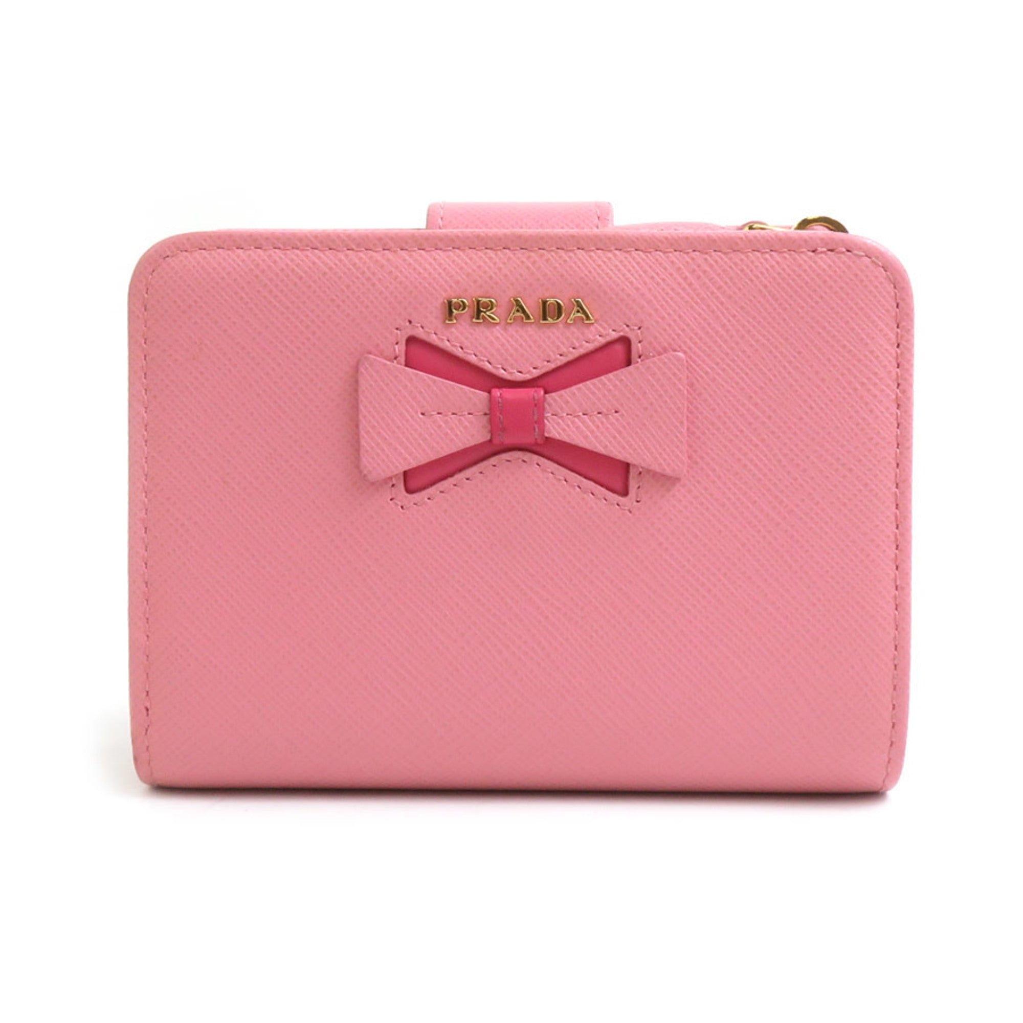 Prada Pink Leather Wallet (Bi-Fold)