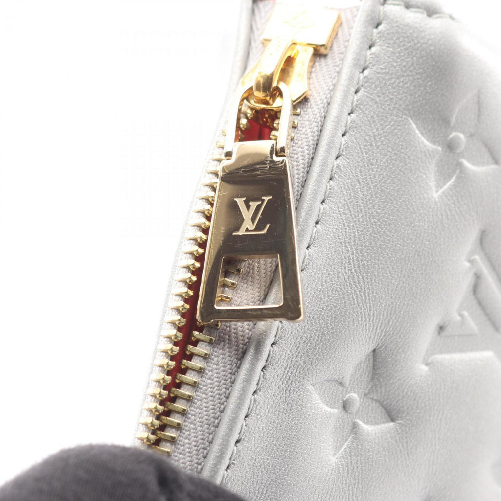 Louis Vuitton Silver Leather Handbag Shoulder Bag