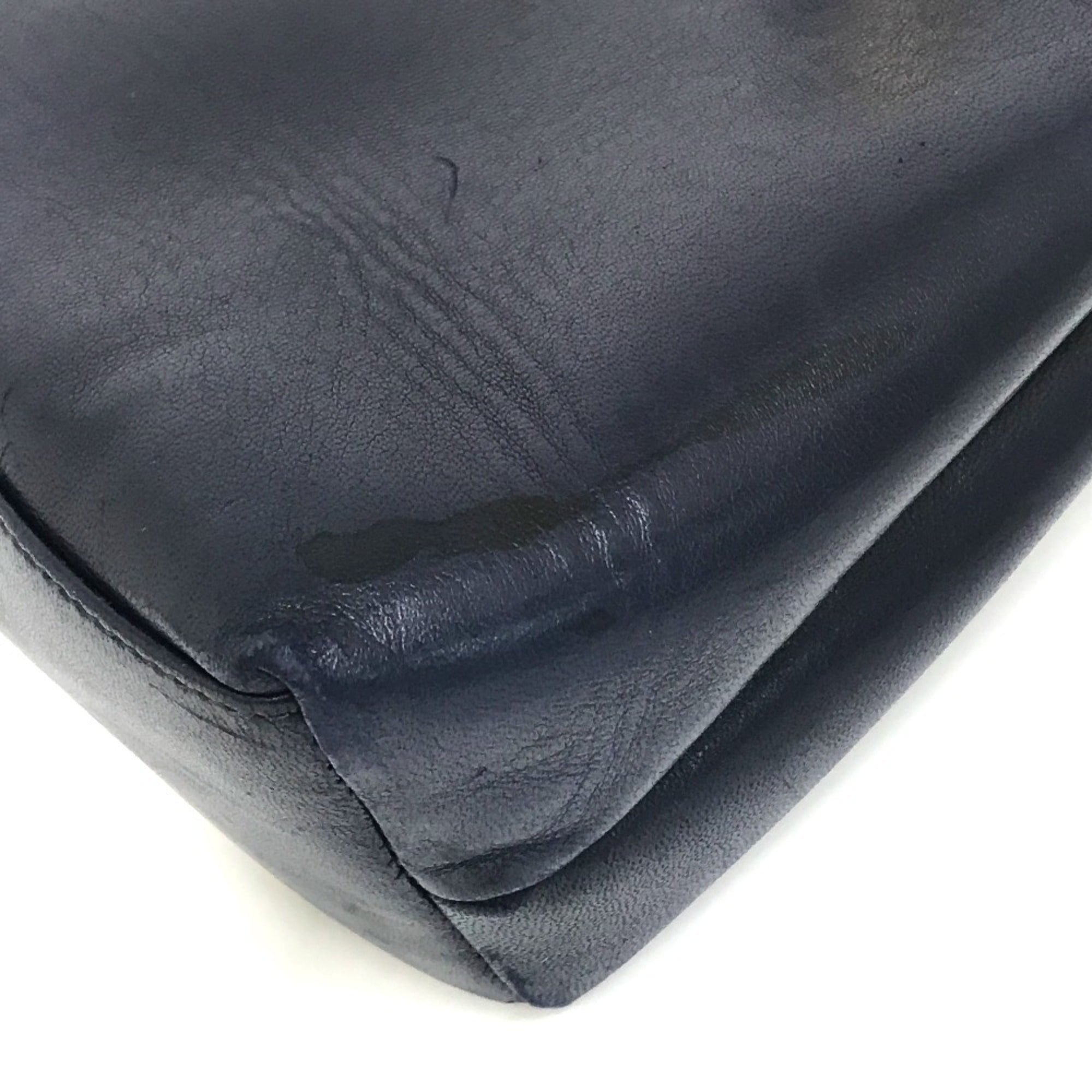 Chanel Navy Leather Shoulder Bag