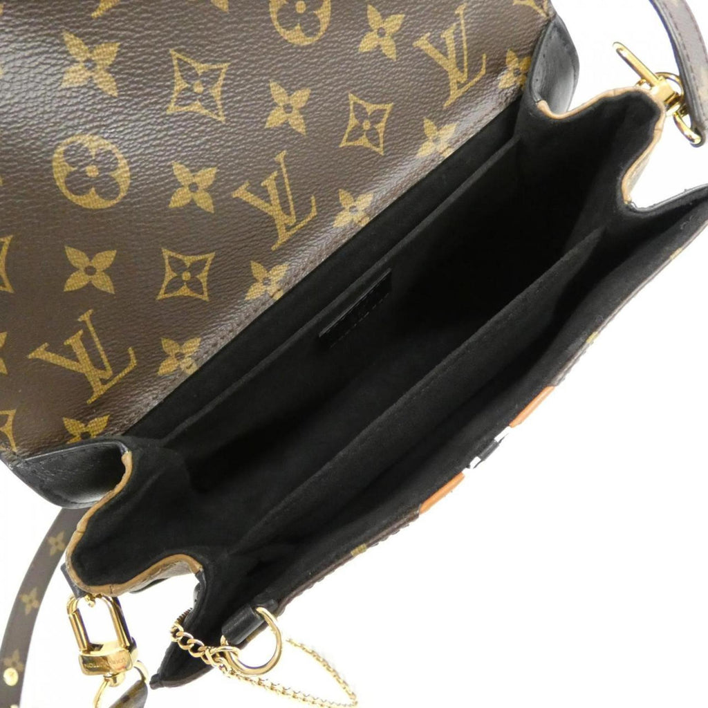 Louis Vuitton Monogram Marron Coated Canvas Leather Handbag Pochette