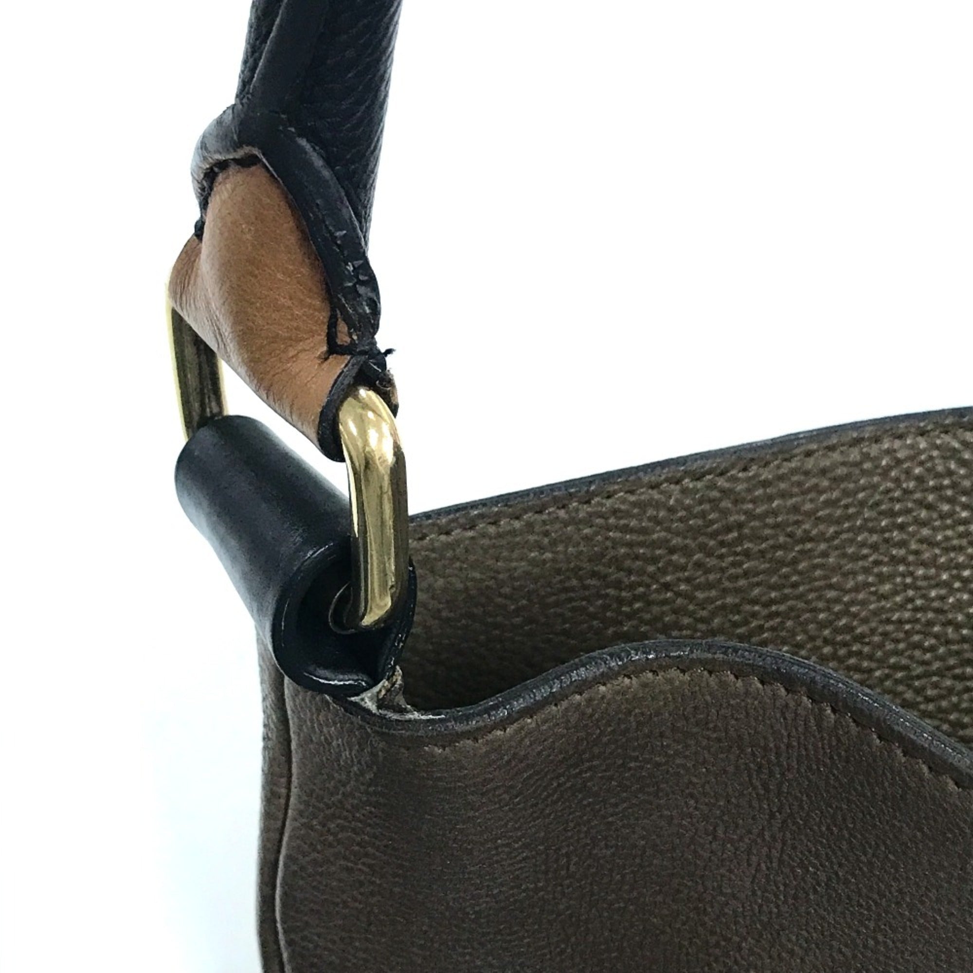 Celine Brown Leather Shoulder Bag