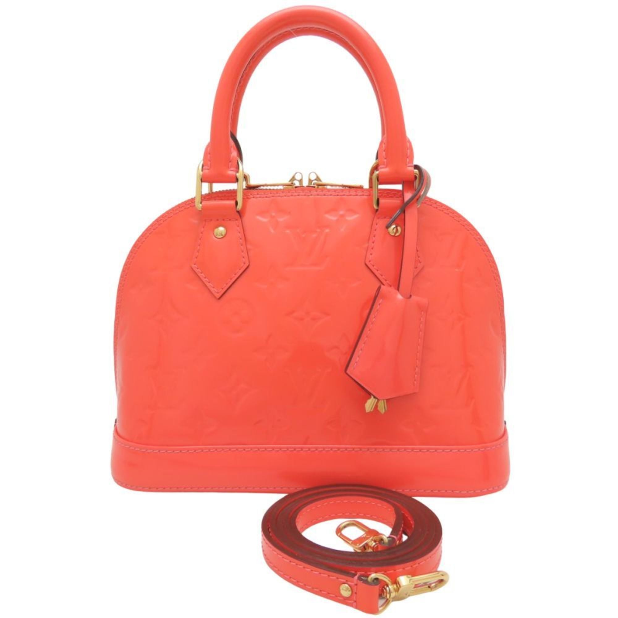 Louis Vuitton Rose Litchi Patent Leather Handbag