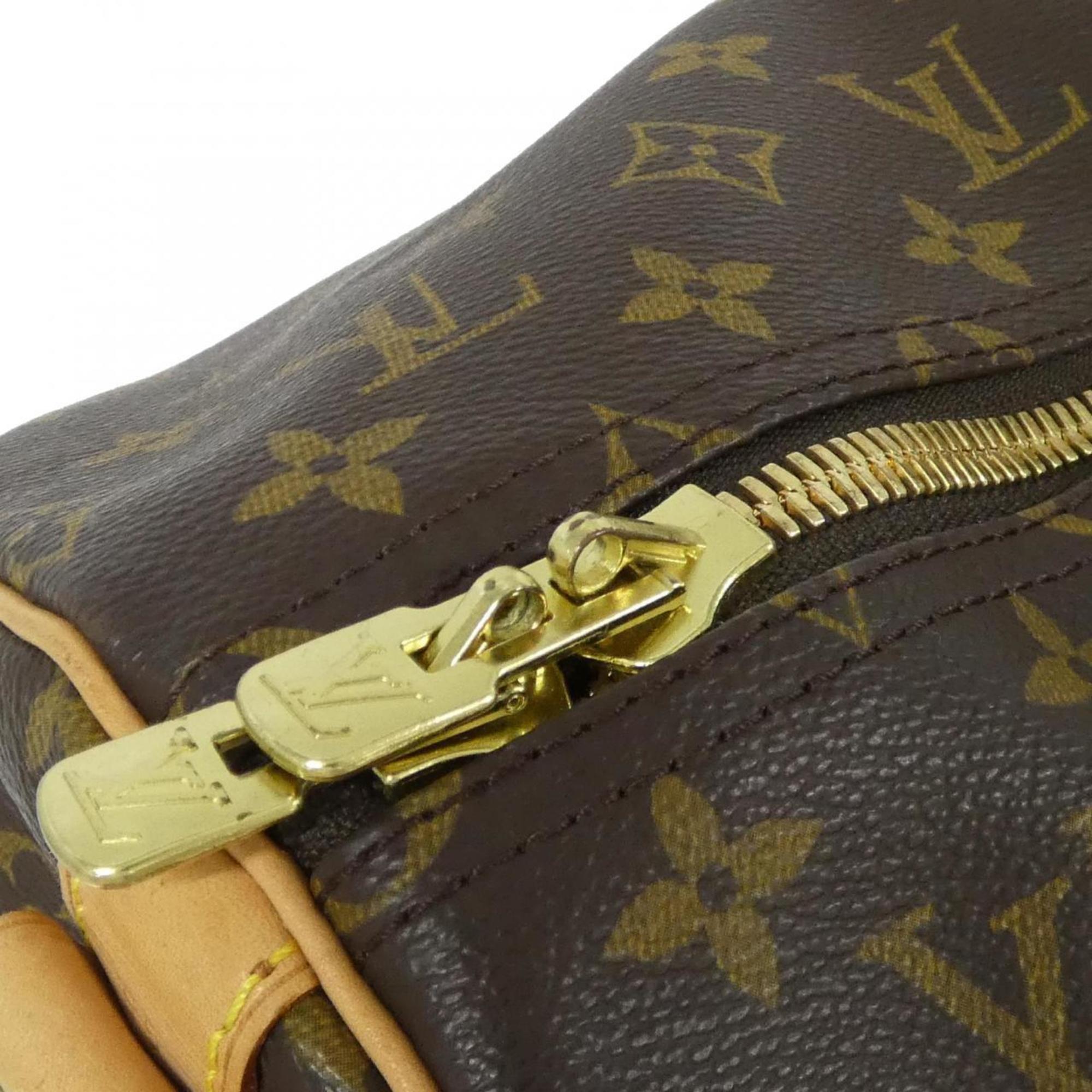 Louis Vuitton Marron Coated Canvas Boston Bag