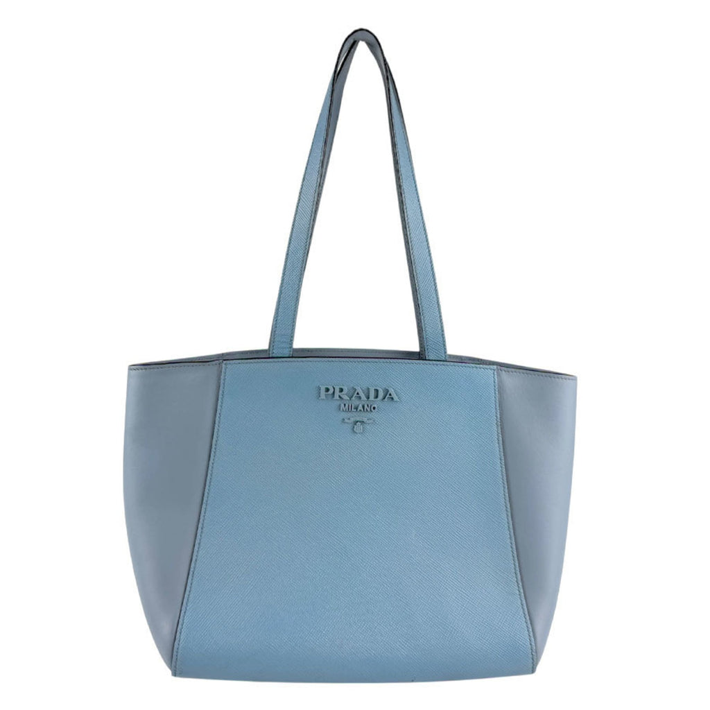 Prada Blue Leather Shoulder Bag