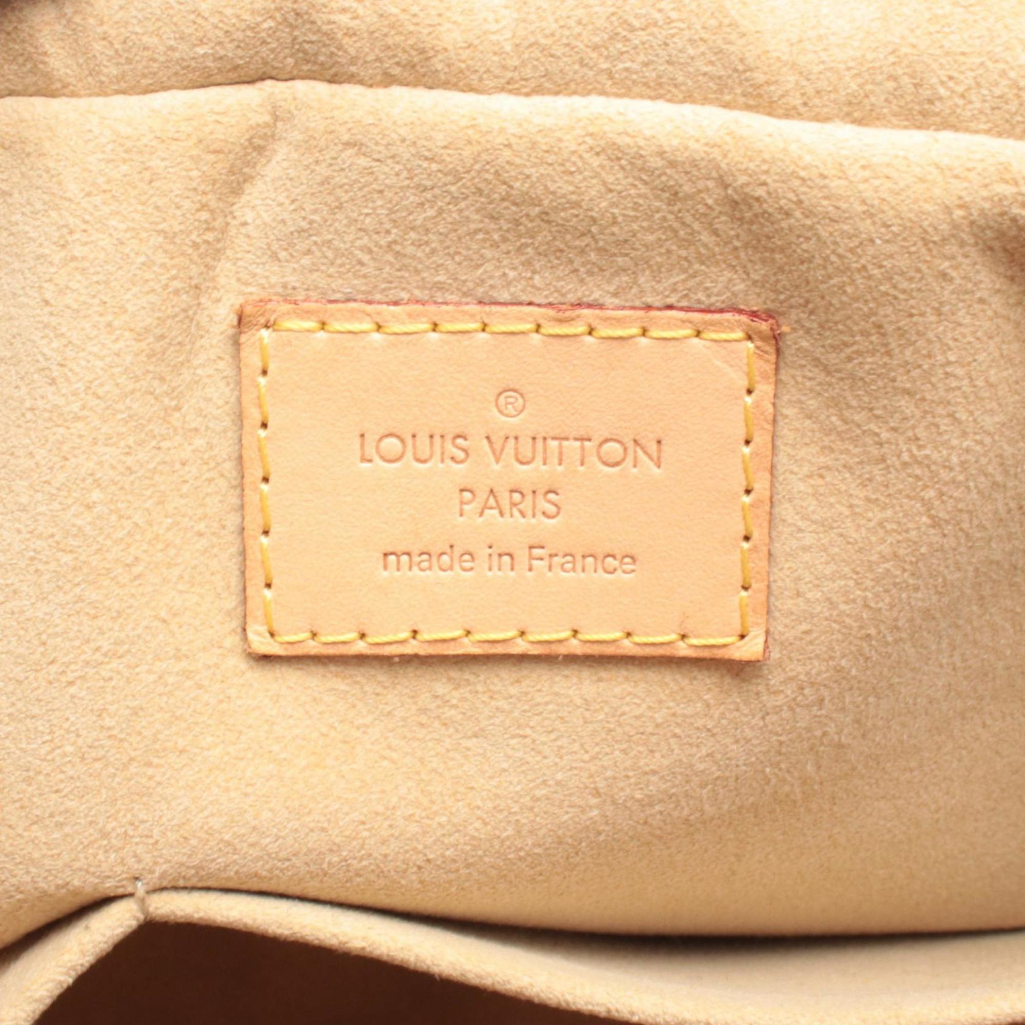 Louis Vuitton Brown Coated Canvas Leather Handbag