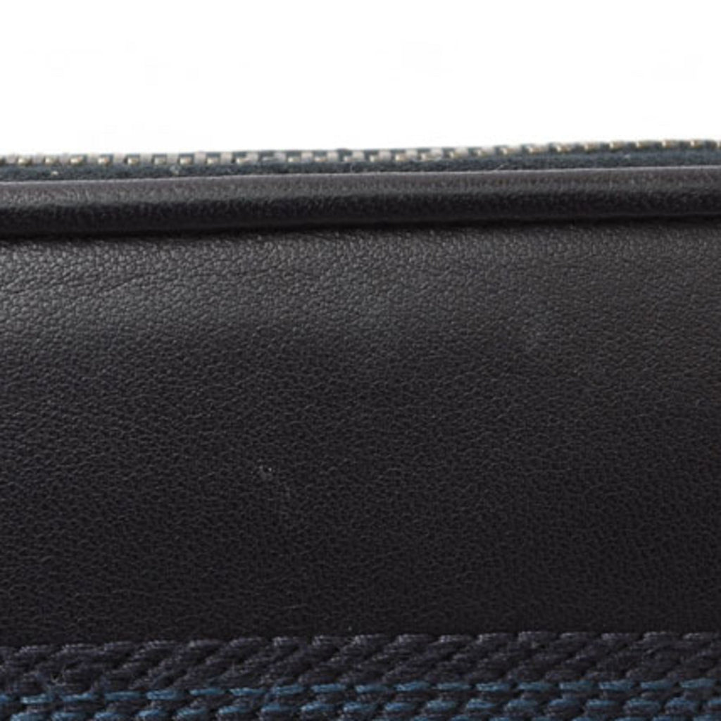 Bottega Veneta Navy Leather Long Wallet (Bi-Fold)