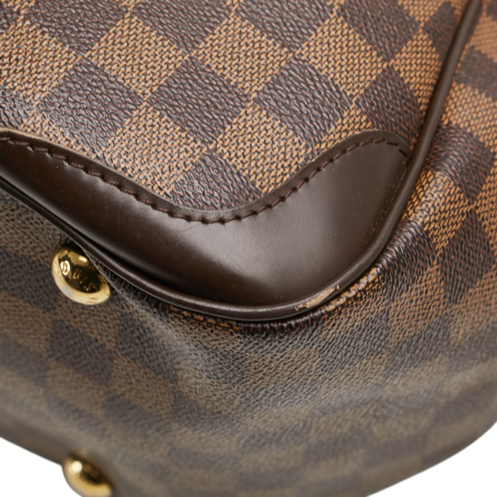 Louis Vuitton Damier Brown Pvc Leather Handbag
