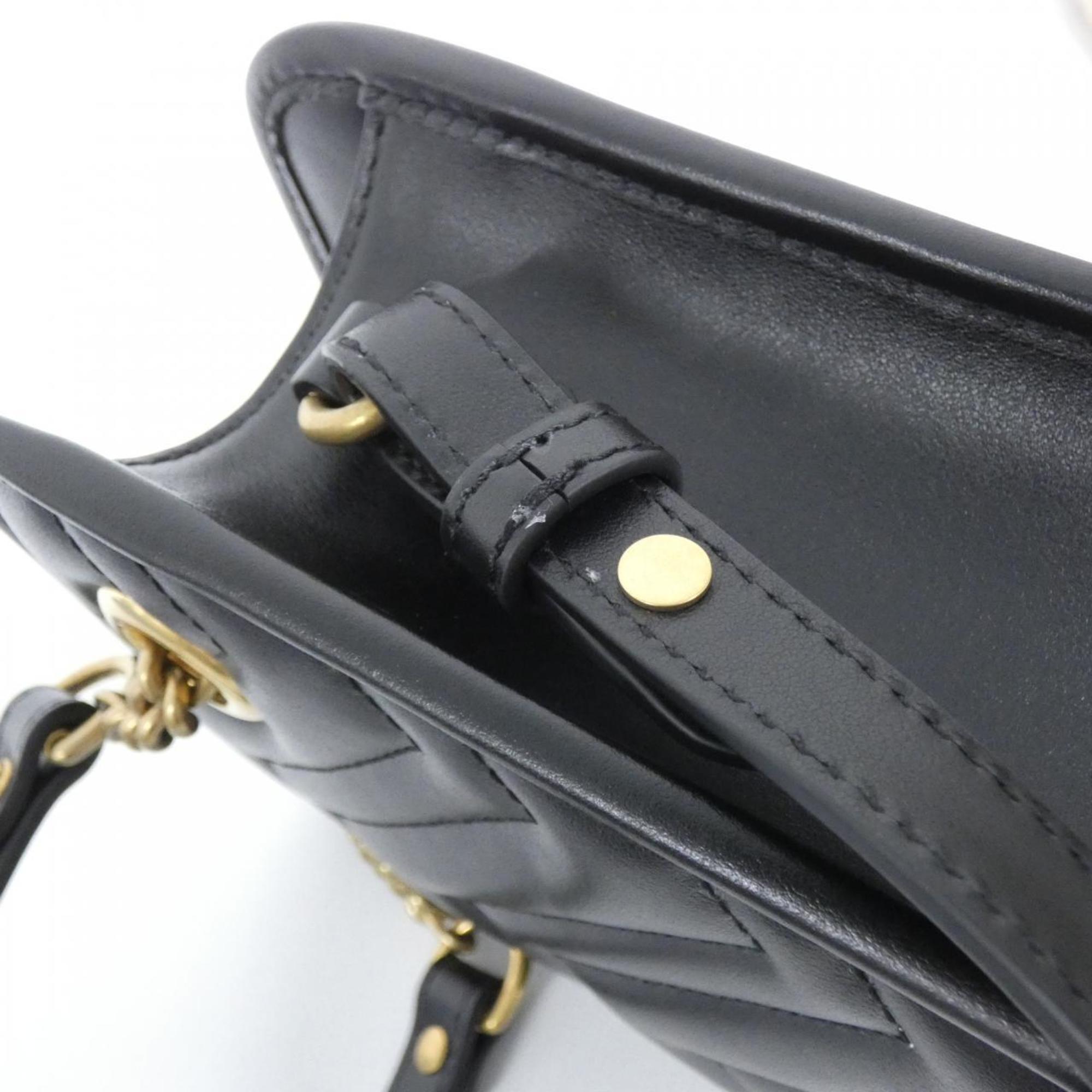 Gucci Black Quilting Leather Handbag (Pre-Owned)