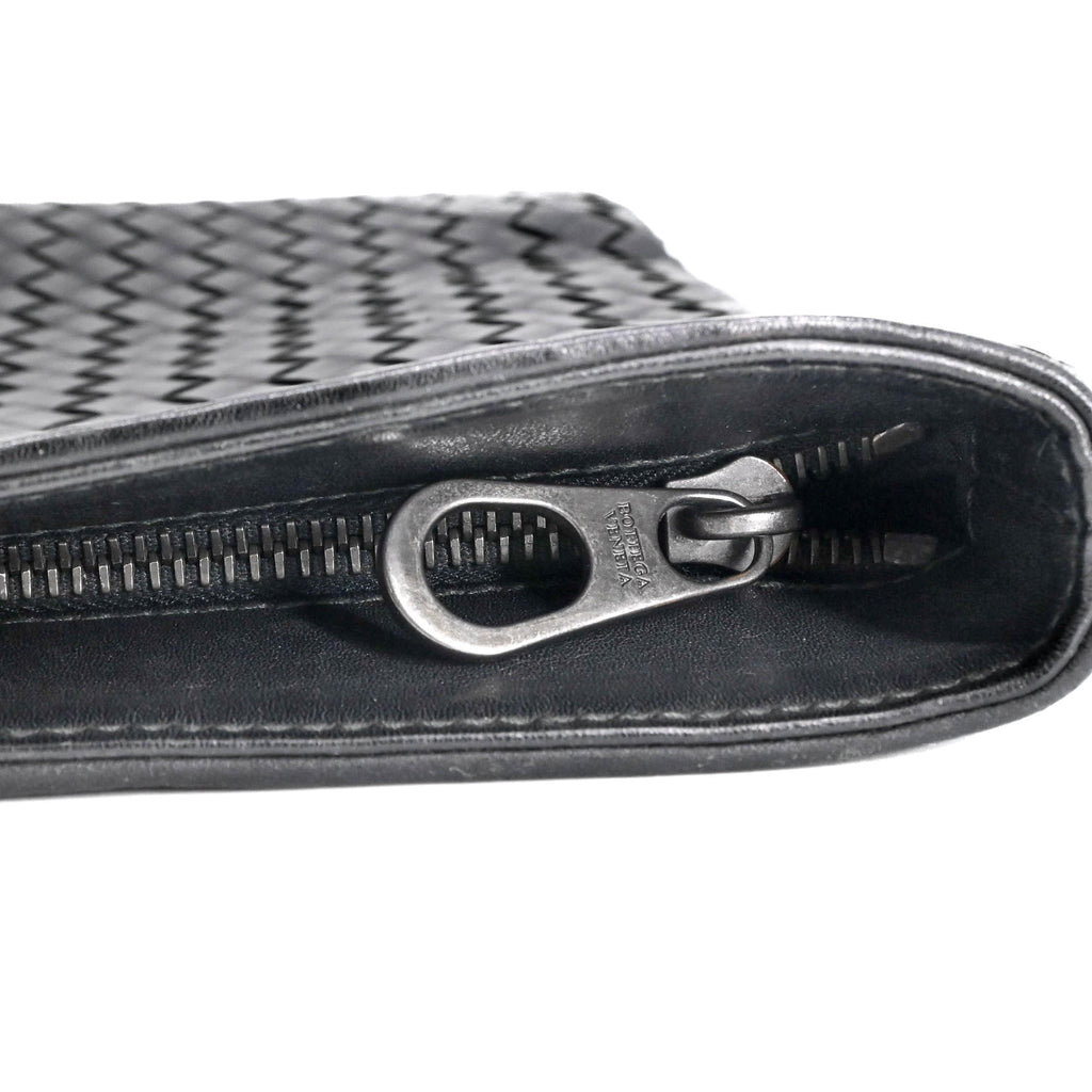Bottega Veneta Black Intrecciato Leather Shoulder Bag