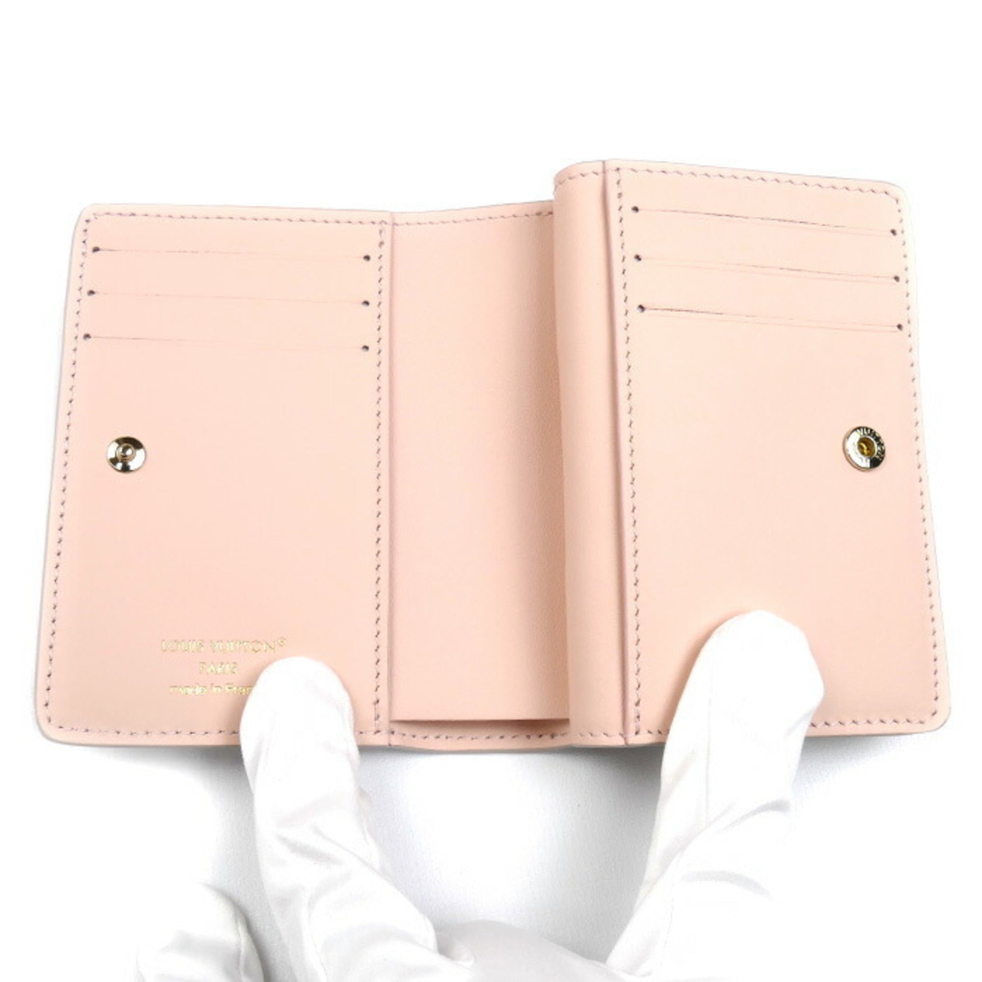 Louis Vuitton Grayish Pink Mahina Leather Wallet