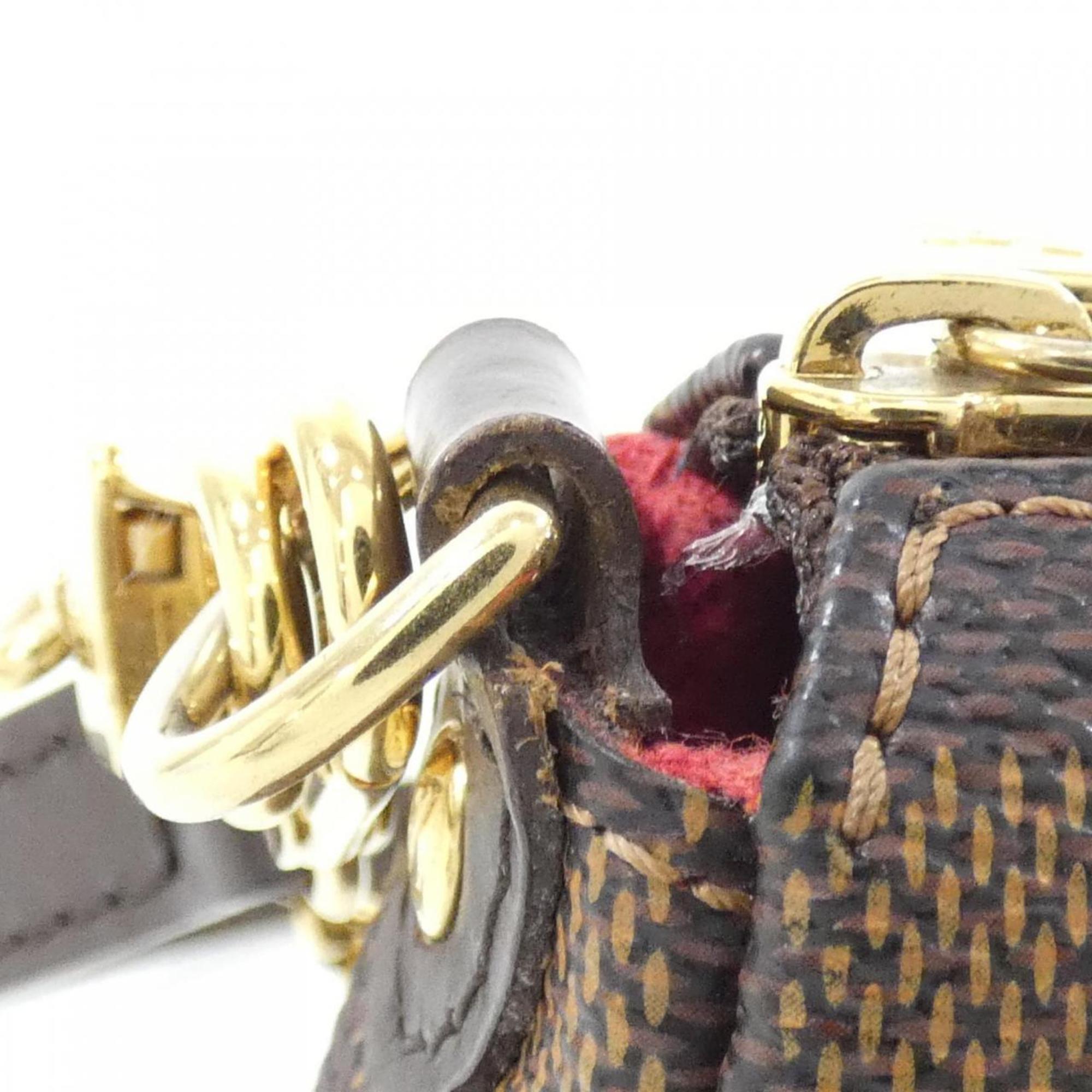 Louis Vuitton Brown Coated Canvas Shoulder Bag