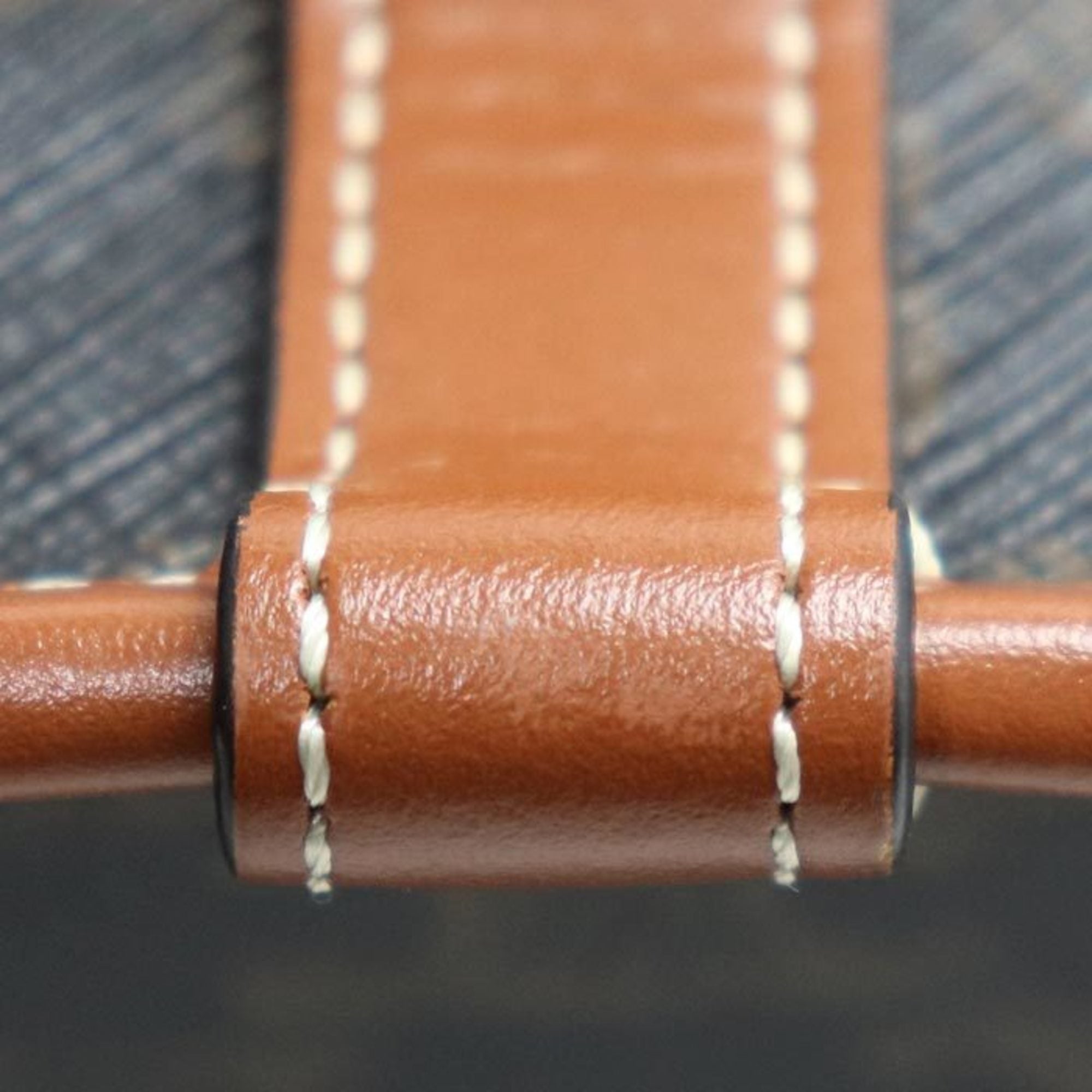 Celine Brown Canvas Leather Shoulder Bag