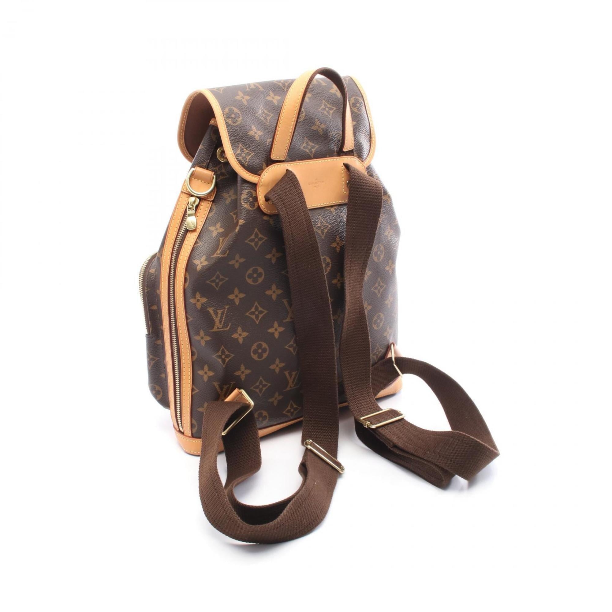 Louis Vuitton Brown Pvc Coated Canvas Monogram Leather Backpack