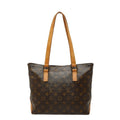 Louis Vuitton Brown Pvc Leather Shoulder Bag Tote Bag