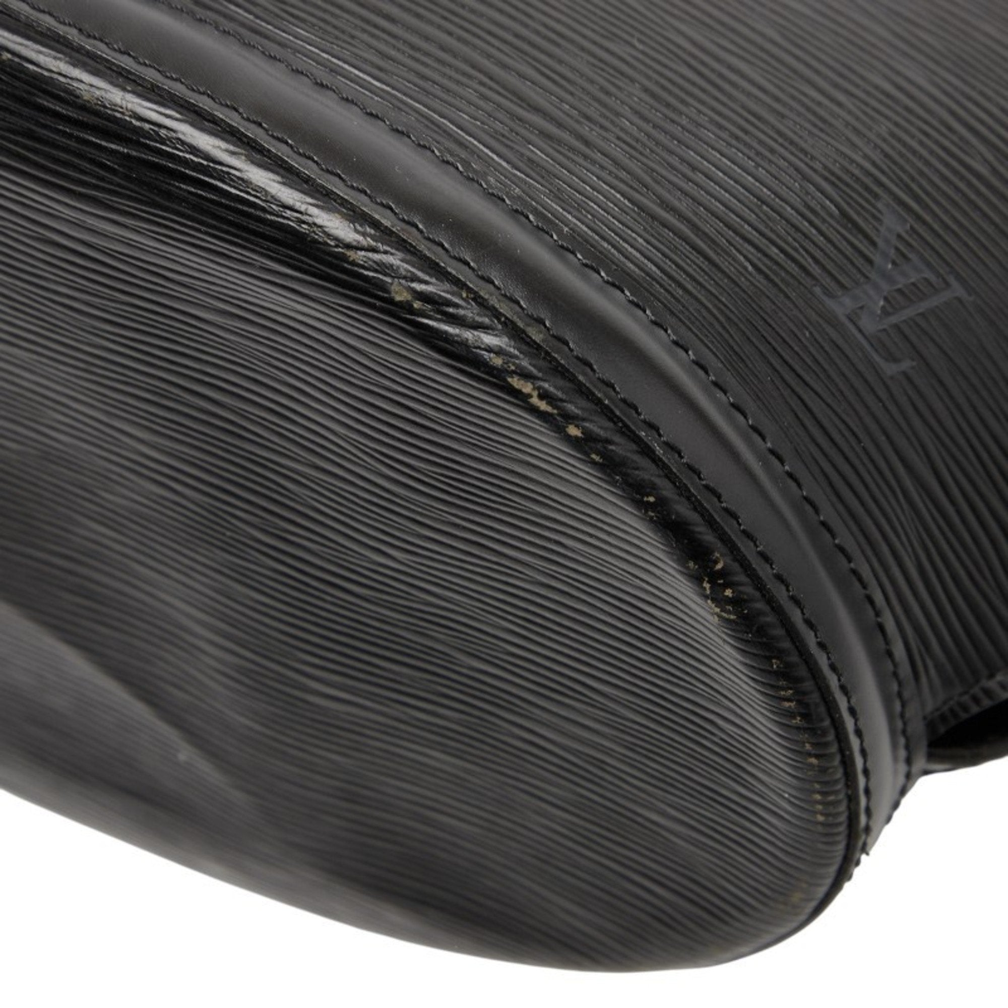Louis Vuitton Black Noir Leather Handbag Shoulder Bag