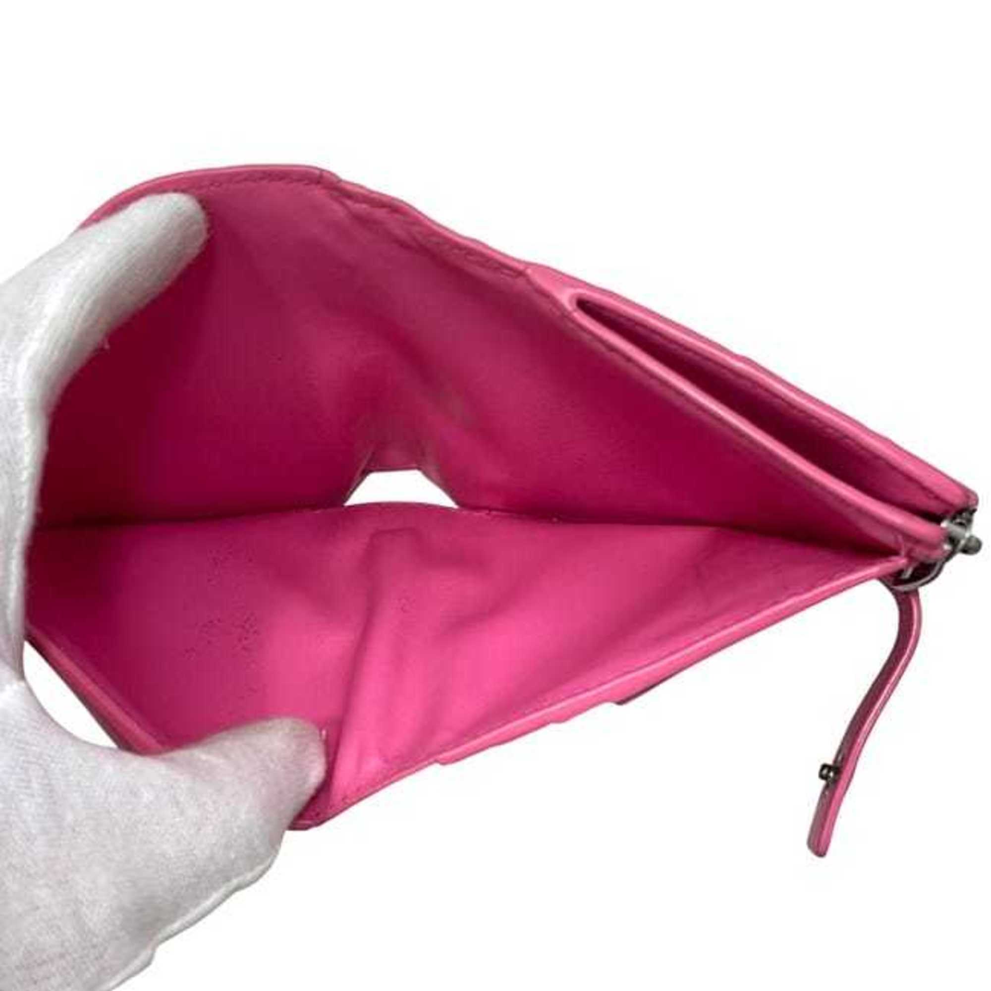 Bottega Veneta Pink Intrecciato Wallet (Bi-Fold)