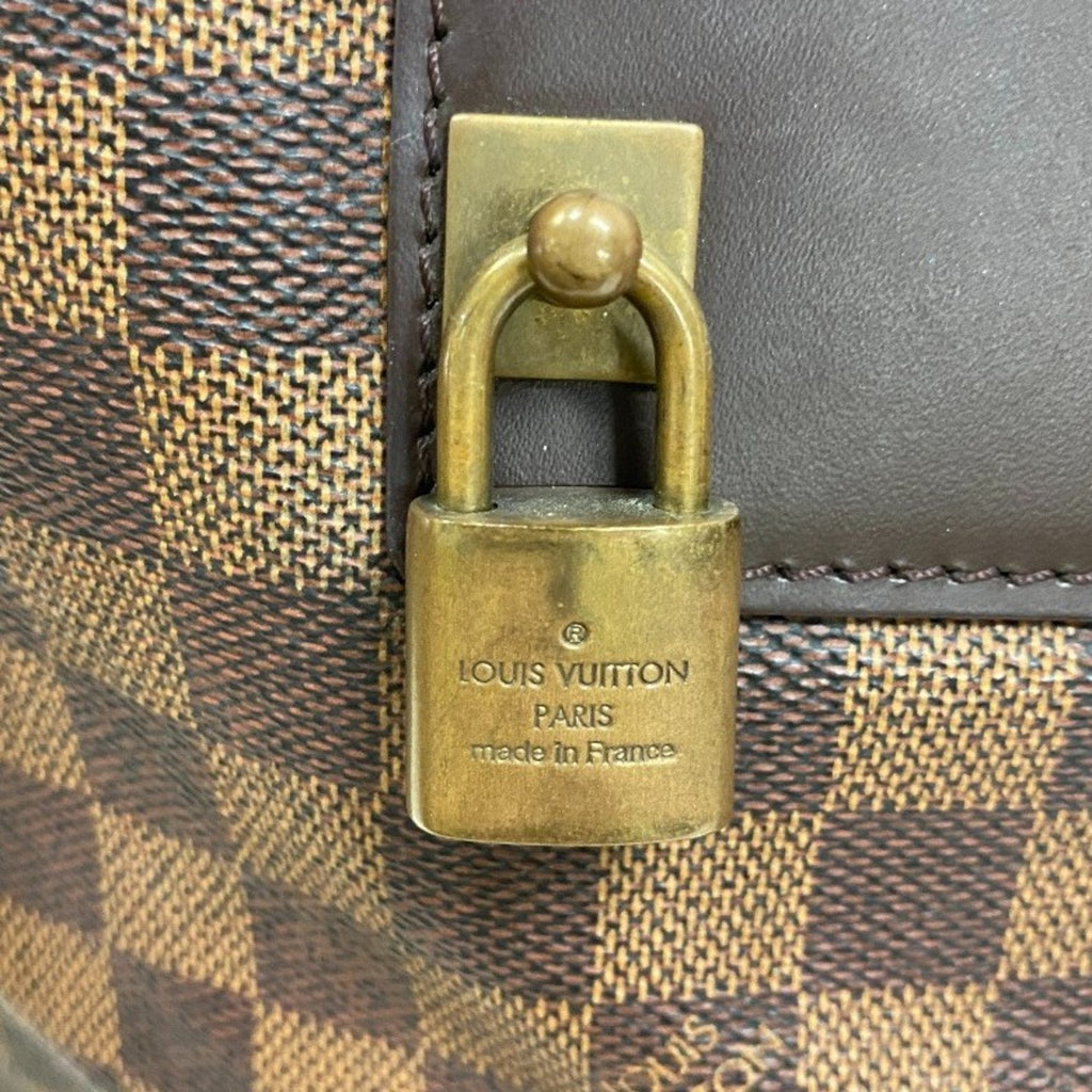 Louis Vuitton Damier Brown Red Color Leather Handbag