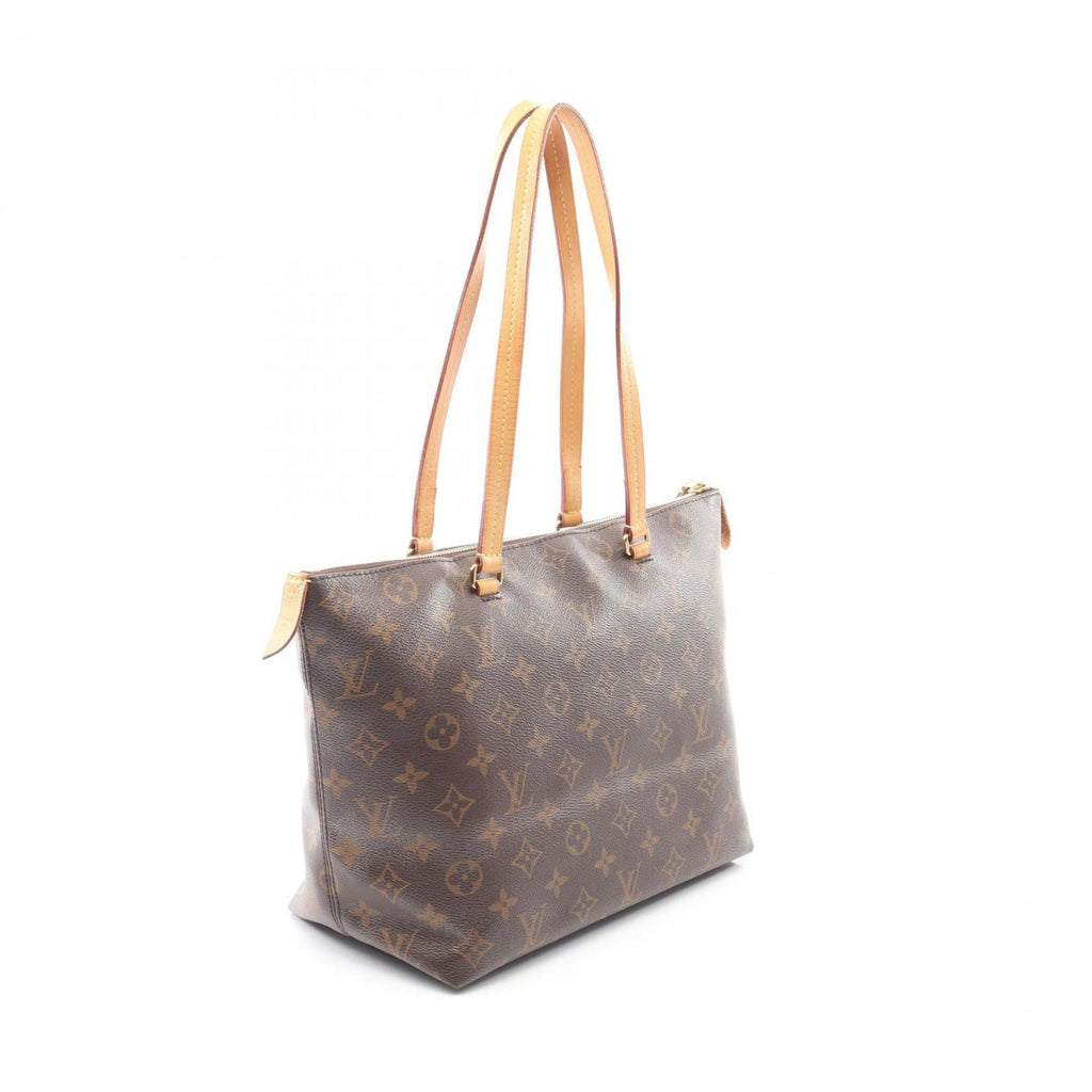 Louis Vuitton Brown Coated Canvas Leather Tote Bag