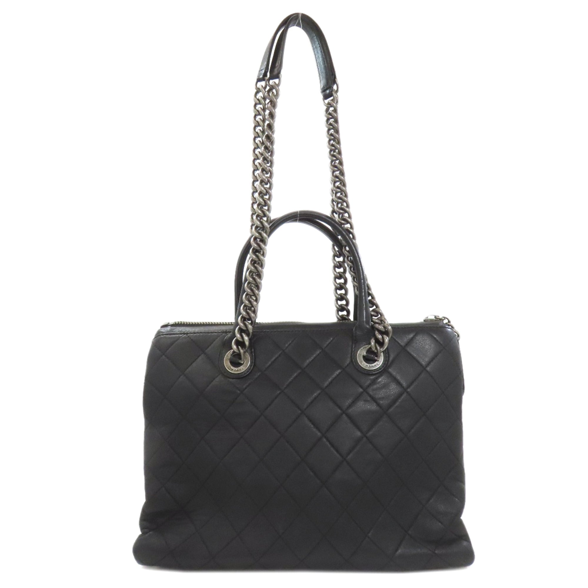 Chanel Black Leather Tote Bag
