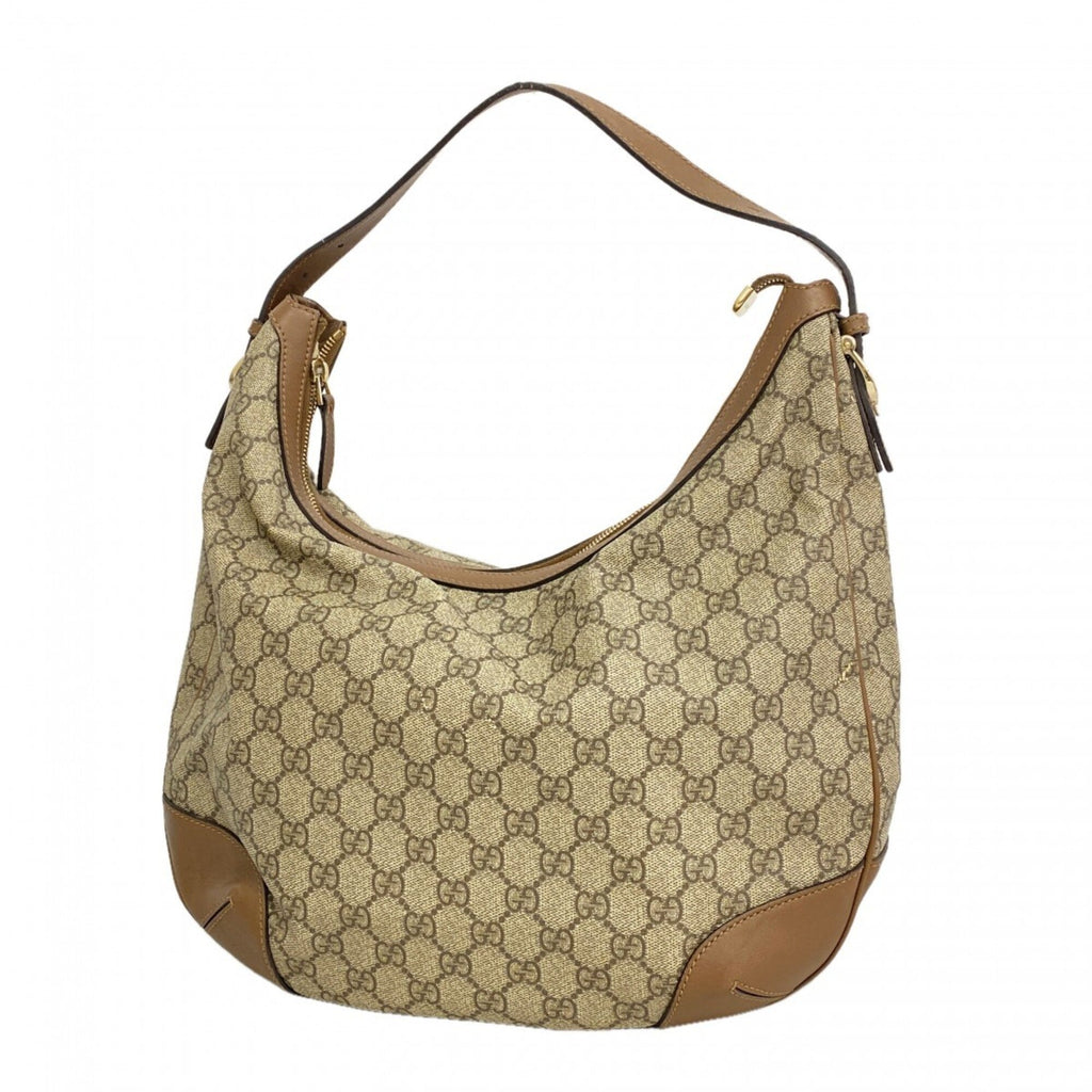 Gucci Beige Brown Pvc Shoulder Bag (Pre-Owned)