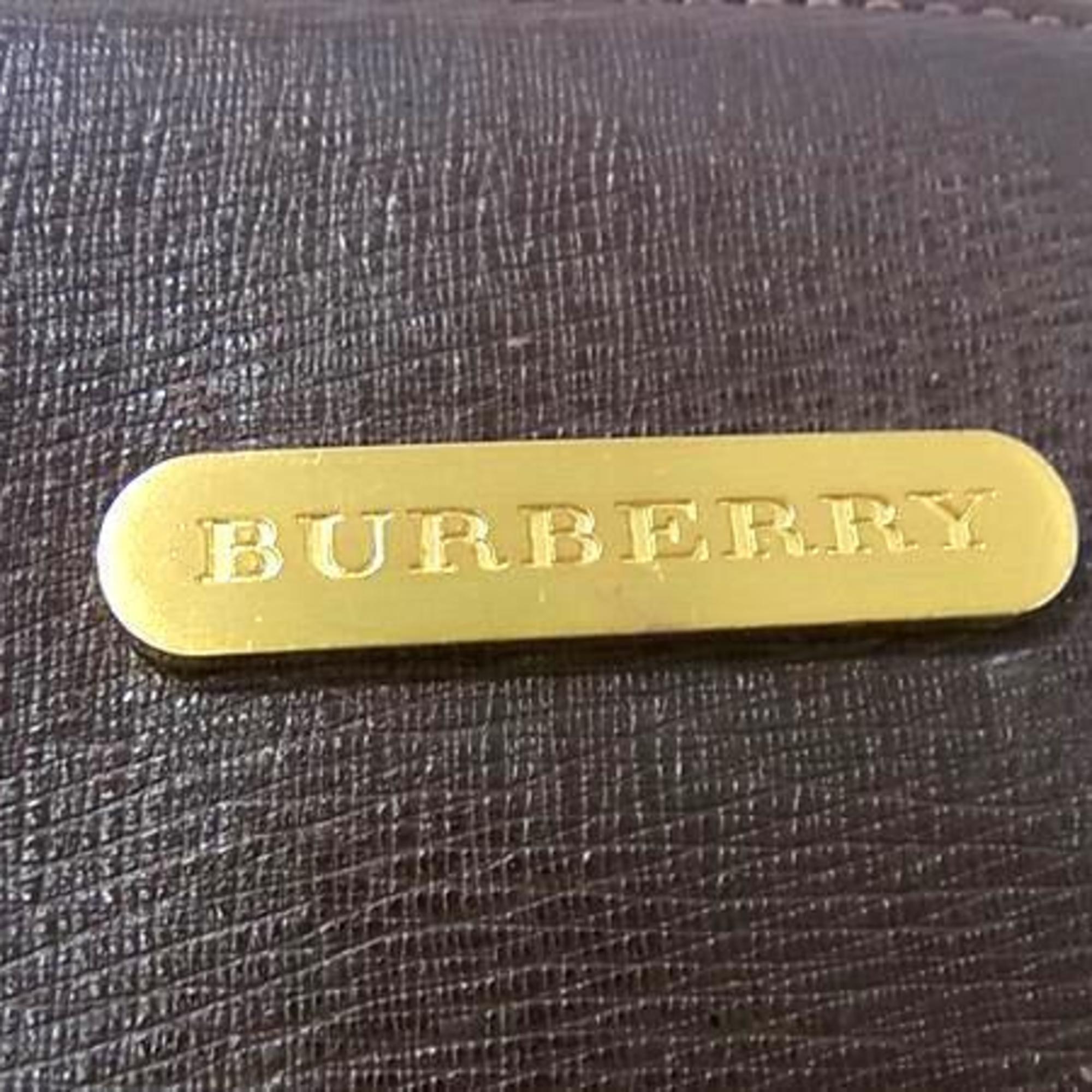 Burberry Brown Leather Handbag Tote Bag