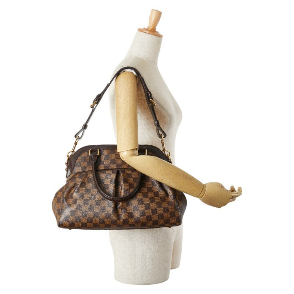 Louis Vuitton Damier Brown Pvc Leather Handbag Shoulder Bag
