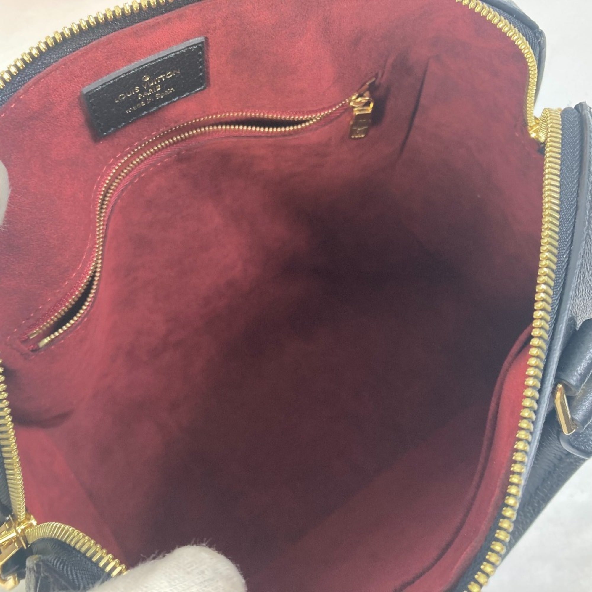 Louis Vuitton Black Monogram Empreinte Boston Bag Handbag Shoulder Bag