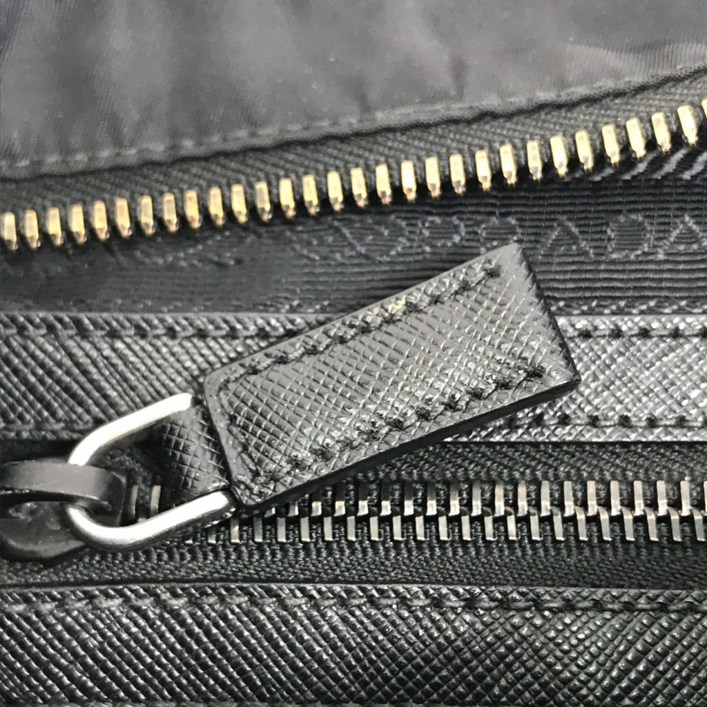 Prada Black Nylon Leather Shoulder Bag
