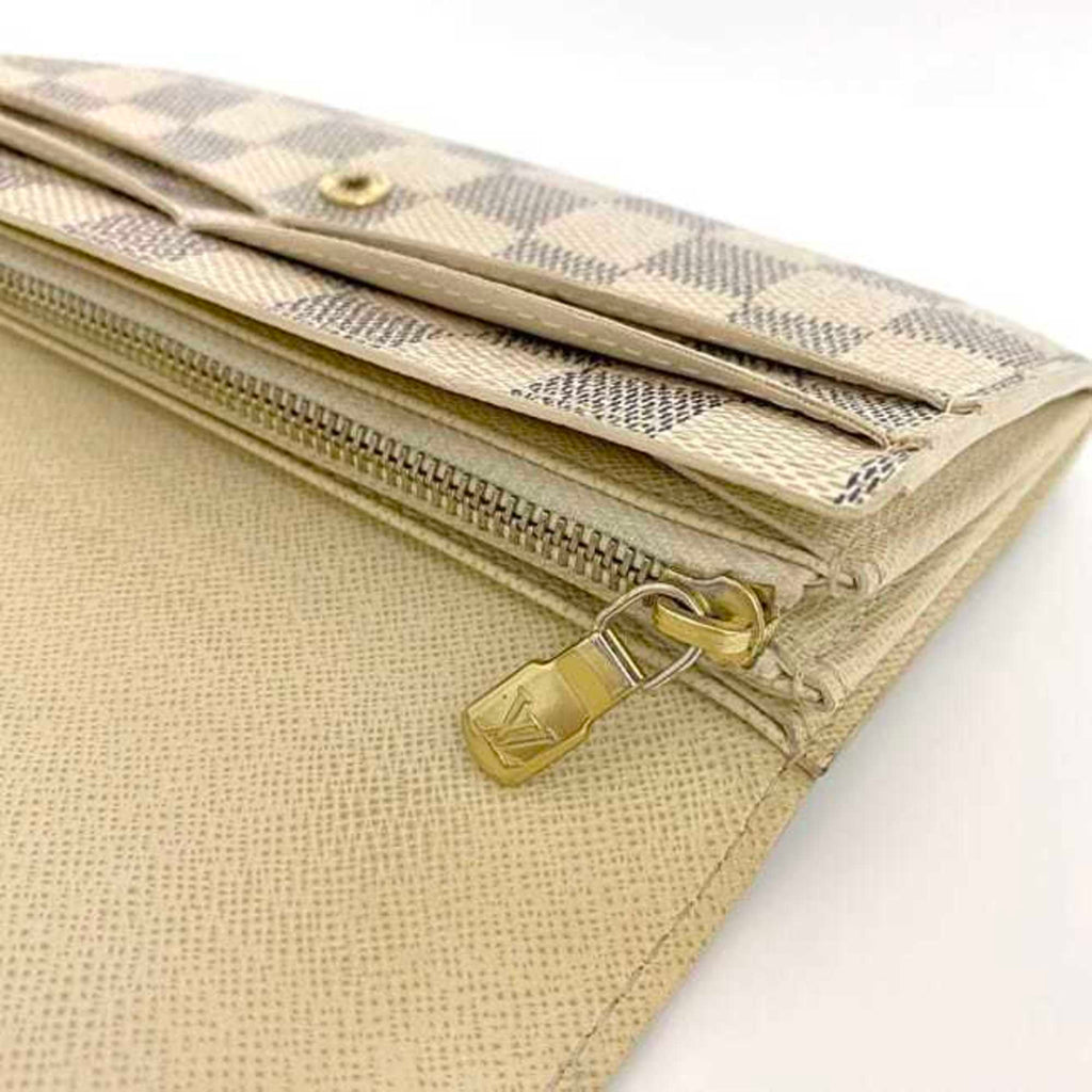Louis Vuitton Damier Azur Gray White Damier Canvas Long Wallet