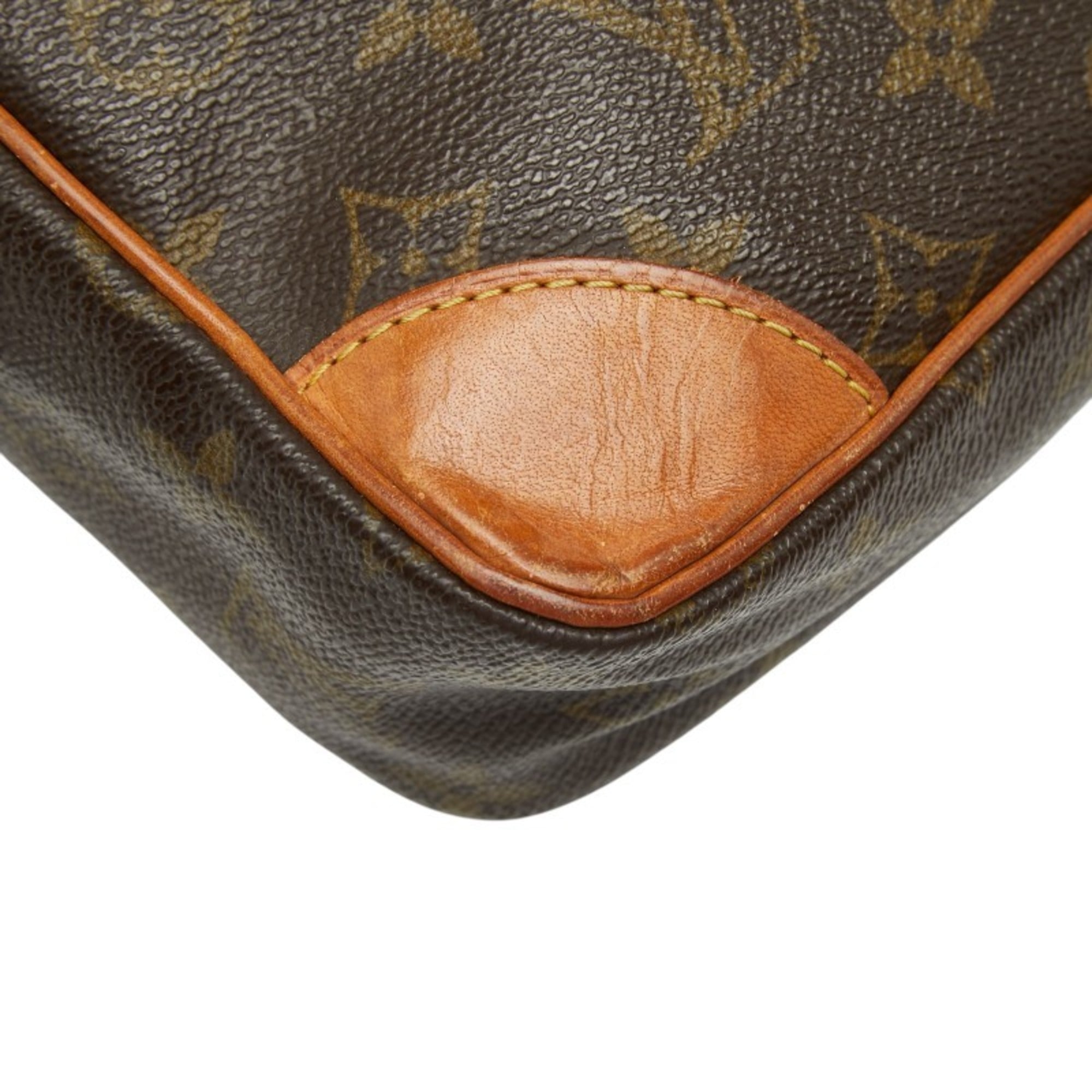 Louis Vuitton Brown Pvc Leather Clutch Bag