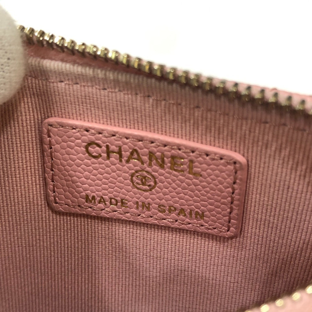 Chanel Pink Grained Calfskin Coin Purse/Coin Case
