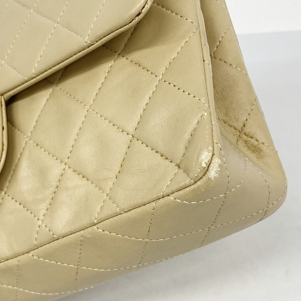 Chanel Beige Leather Shoulder Bag