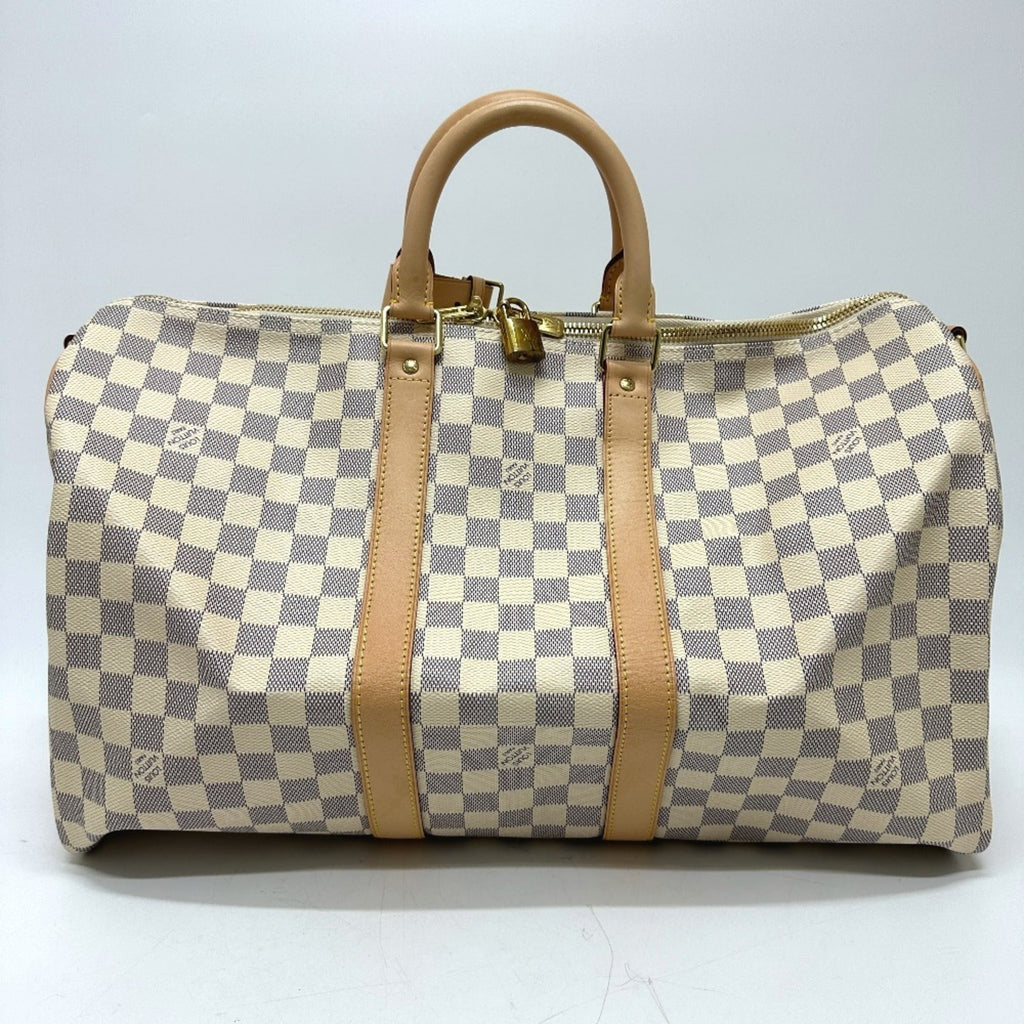 Louis Vuitton White Damier Azur Boston Bag