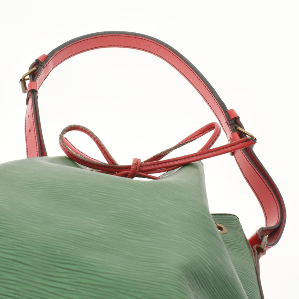 LOUIS VUITTON Epi Petit Noe Bicolor Green / Red M44147 Women's Leather Shoulder Bag