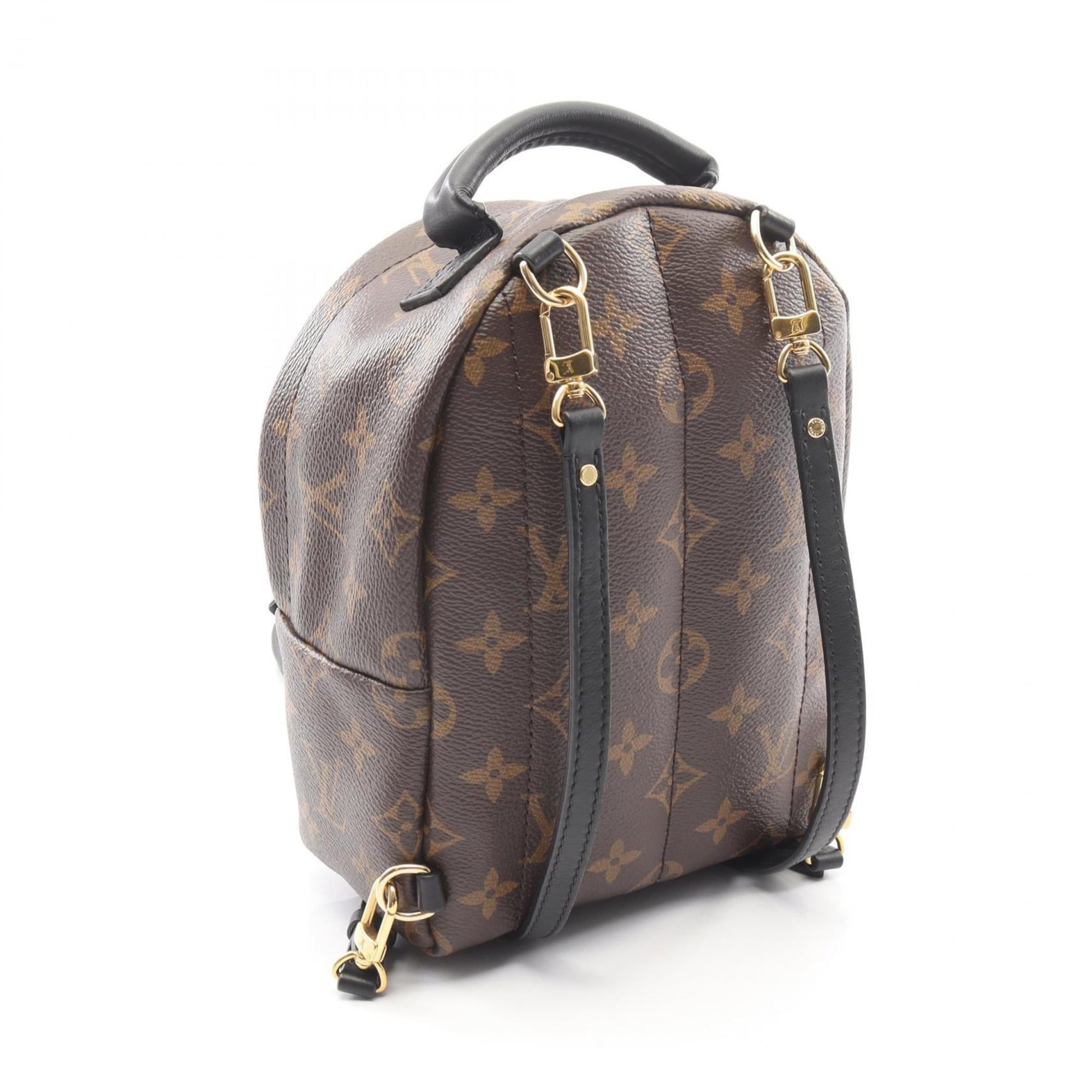 Louis Vuitton Black Brown Monogram Monogram Leather Backpack