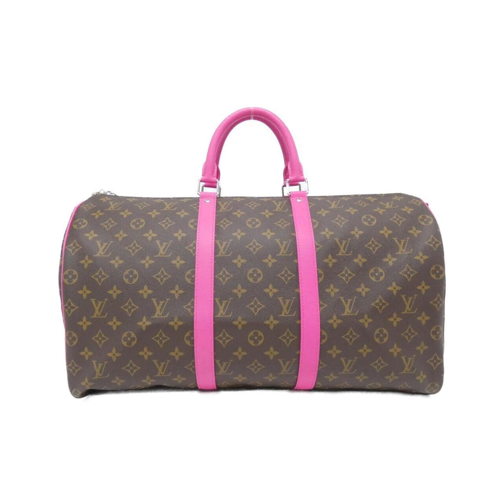 Louis Vuitton Brown Fuchsia Coated Canvas Boston Bag