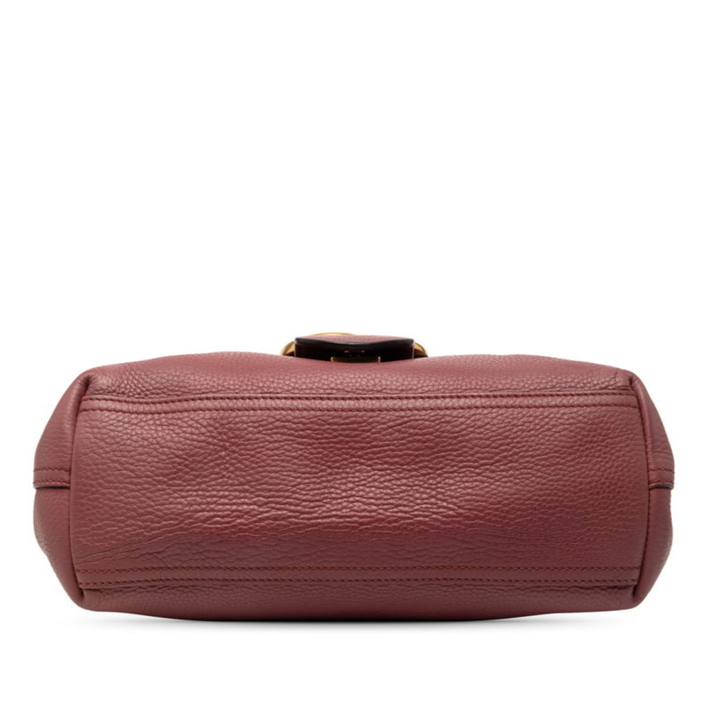 Gucci Pink Red Red Color Leather Shoulder Bag (Pre-Owned)