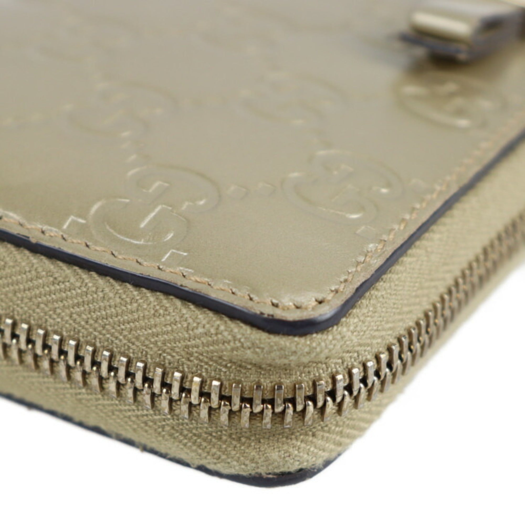 Gucci Champagne Gold Leather Coin Purse/Coin Case (Pre-Owned)